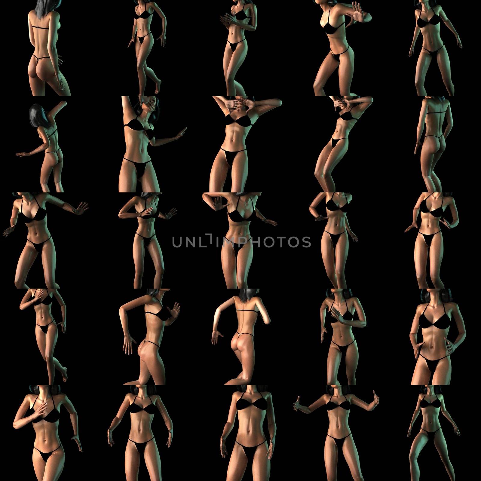 bikini collection on black