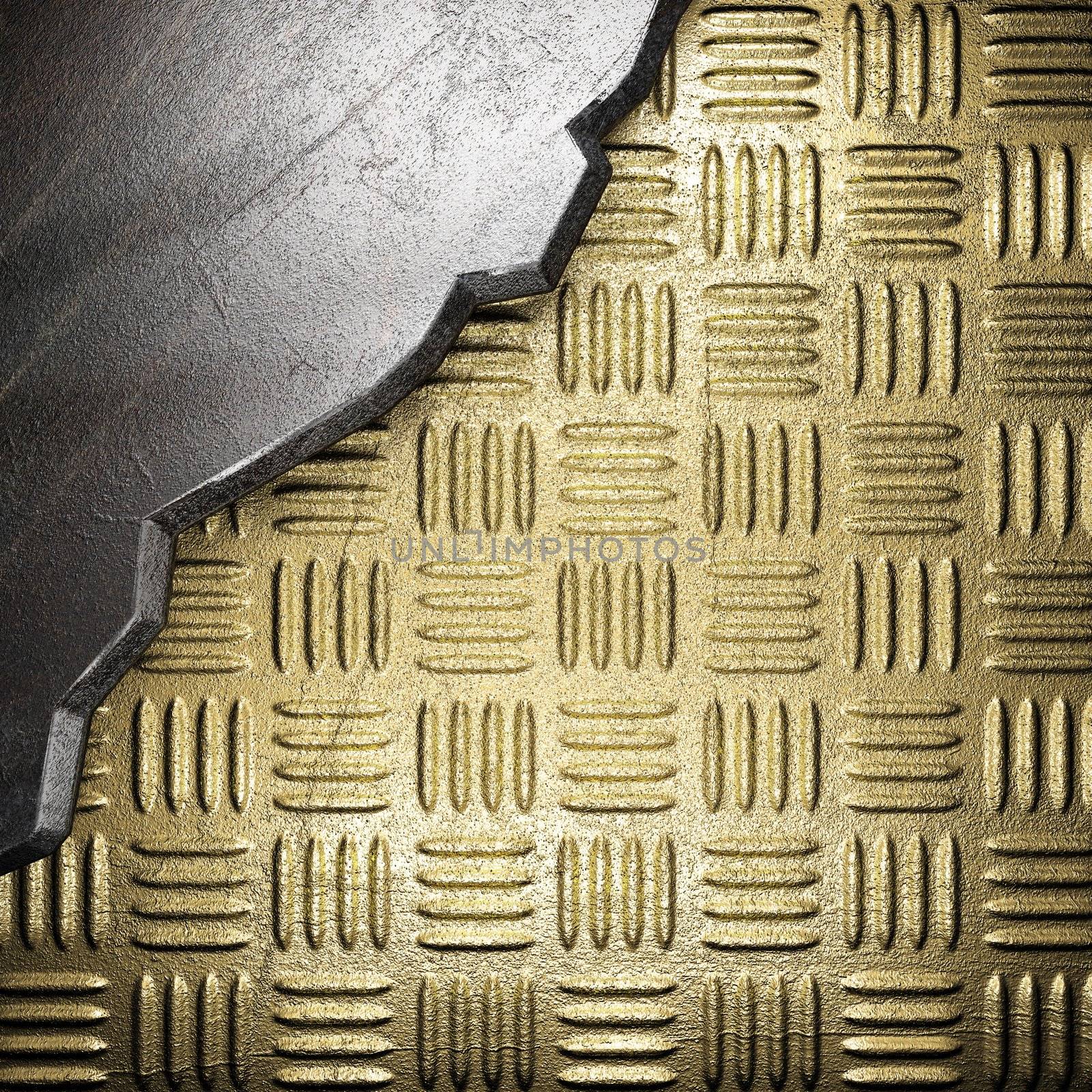 metal on gold made in 3D