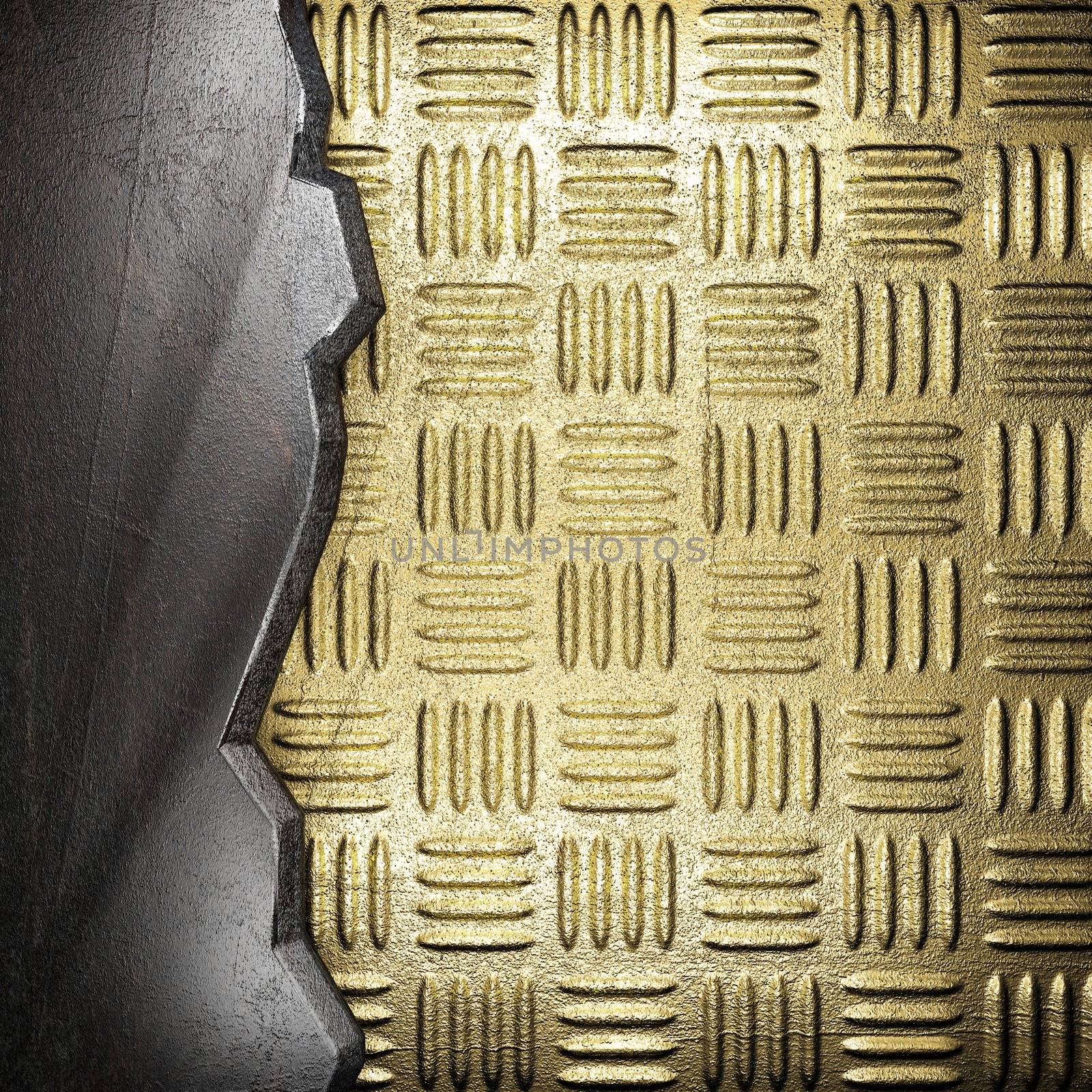 metal on gold made in 3D