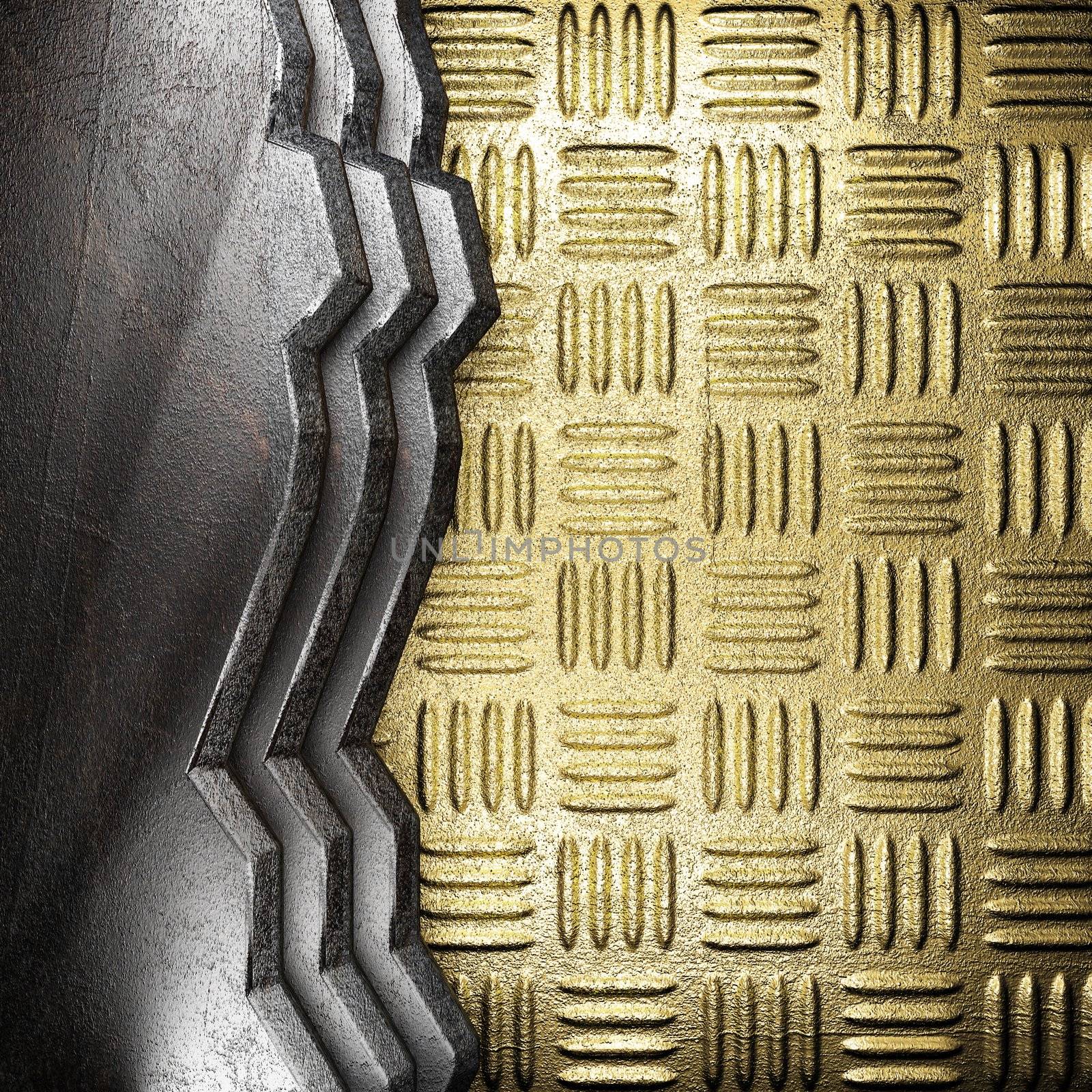 metal on gold made in 3D