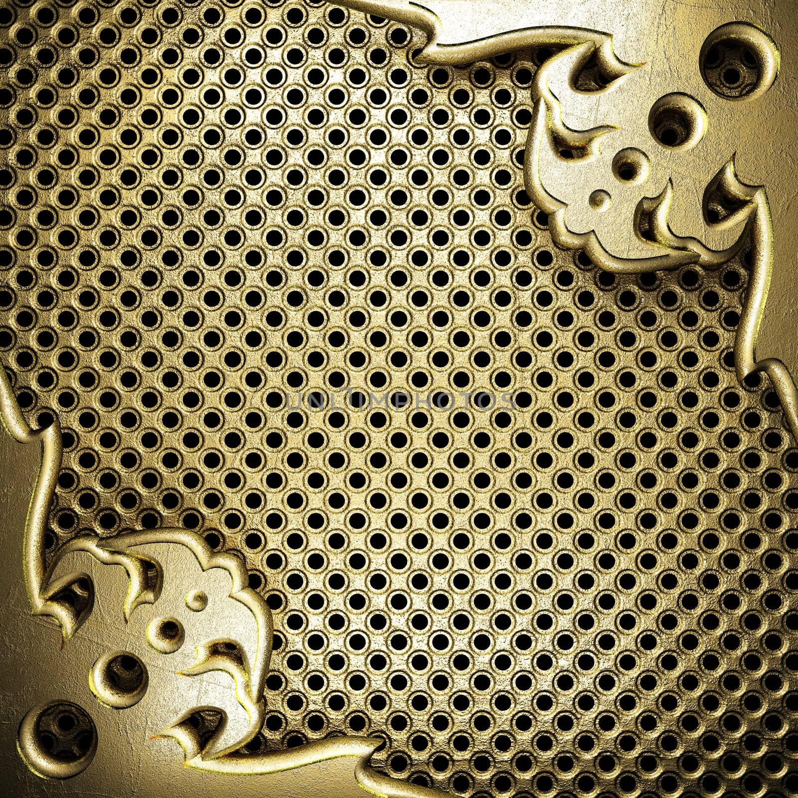 golden background made in 3D