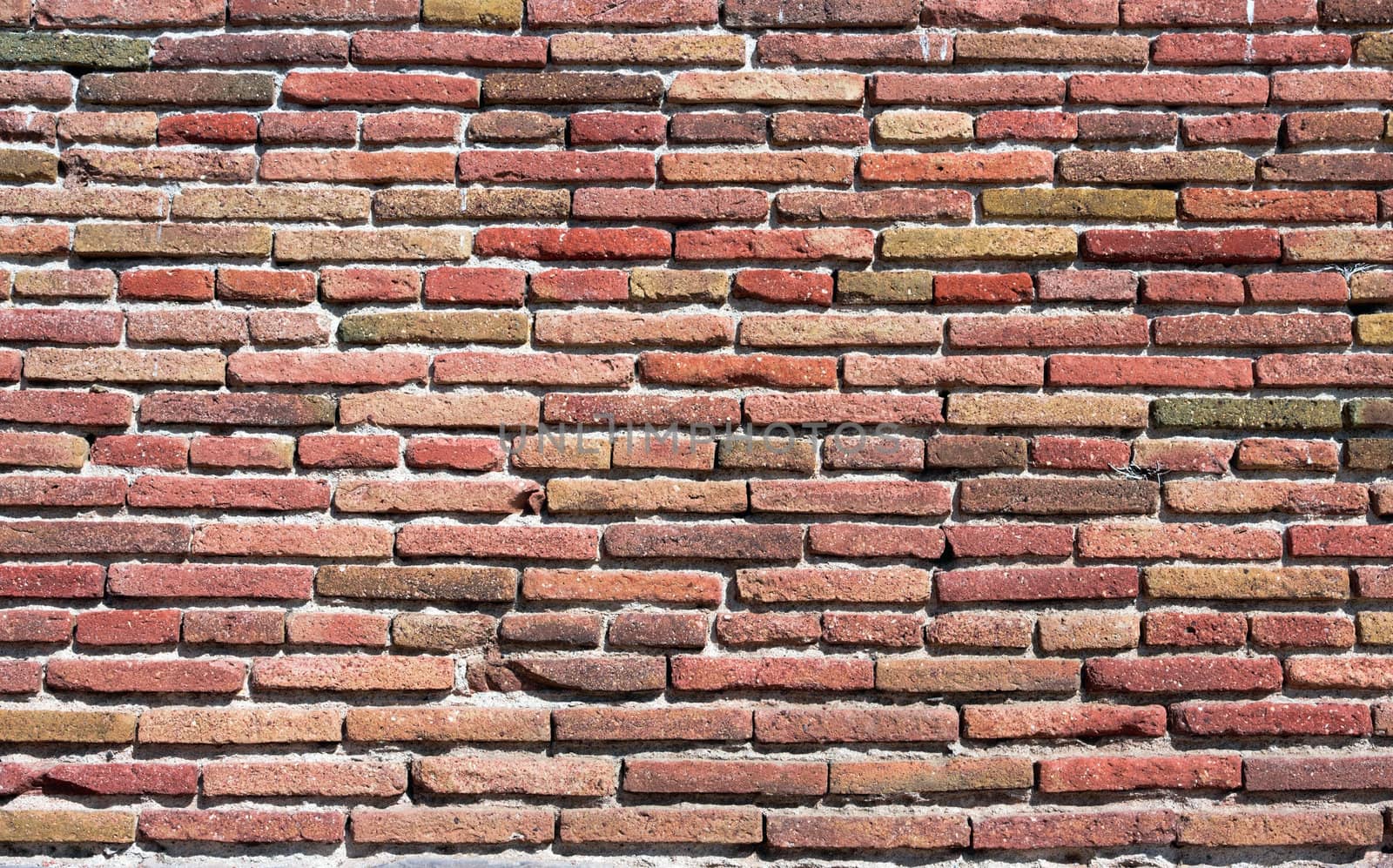 wall from old red brick pattern brickwork