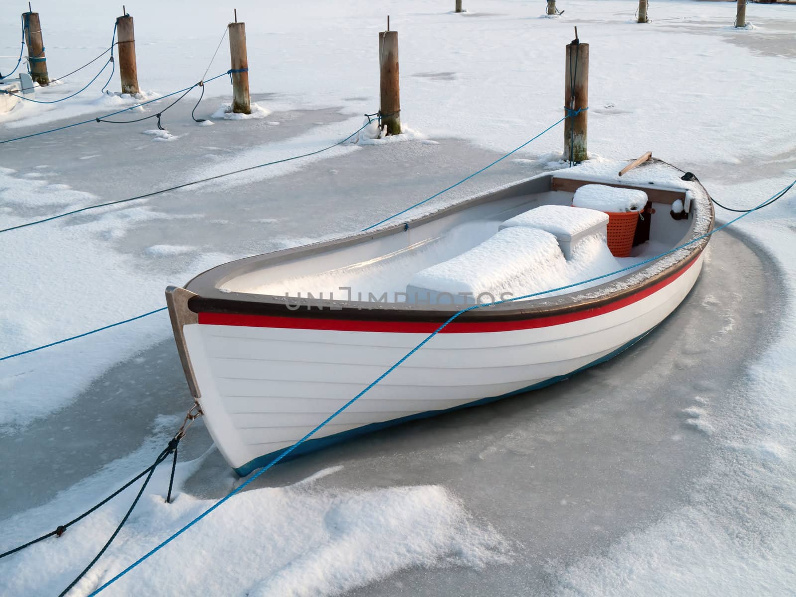 Frozen harbour - Nyborg, Denmark.