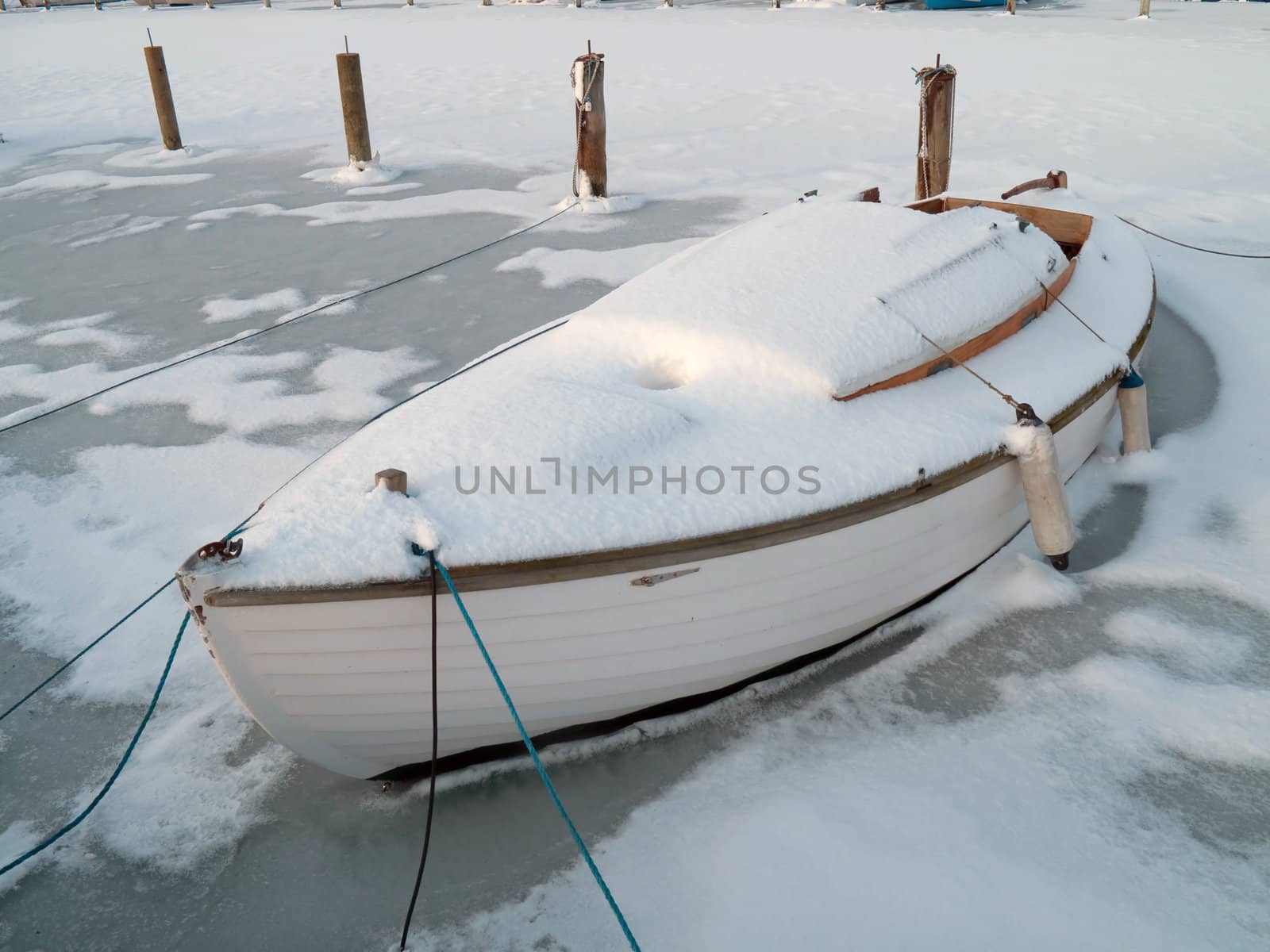 Frozen harbor - Nyborg, Denmark.