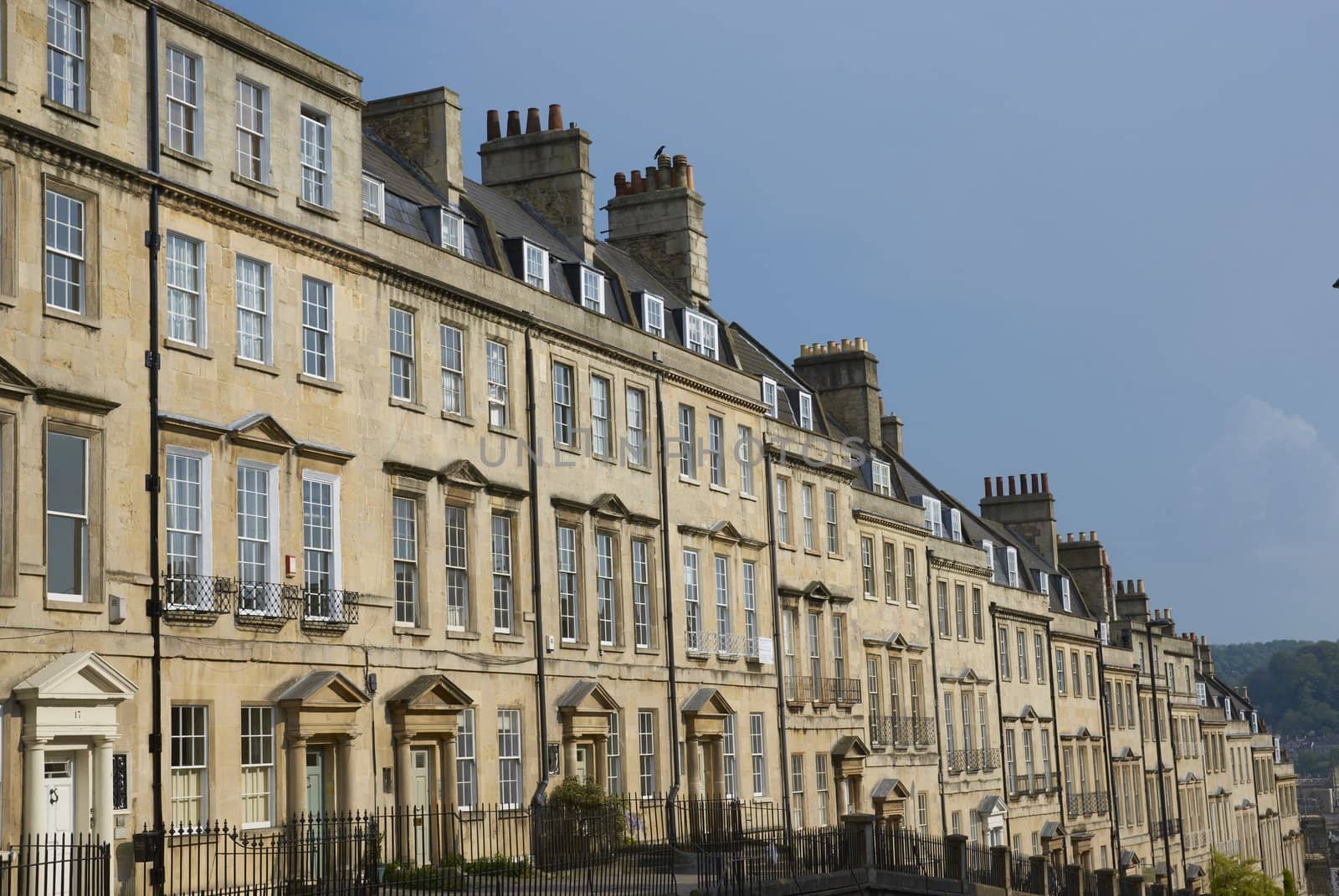 Terrace of Georgian Town houses in The Circus, Bath, England