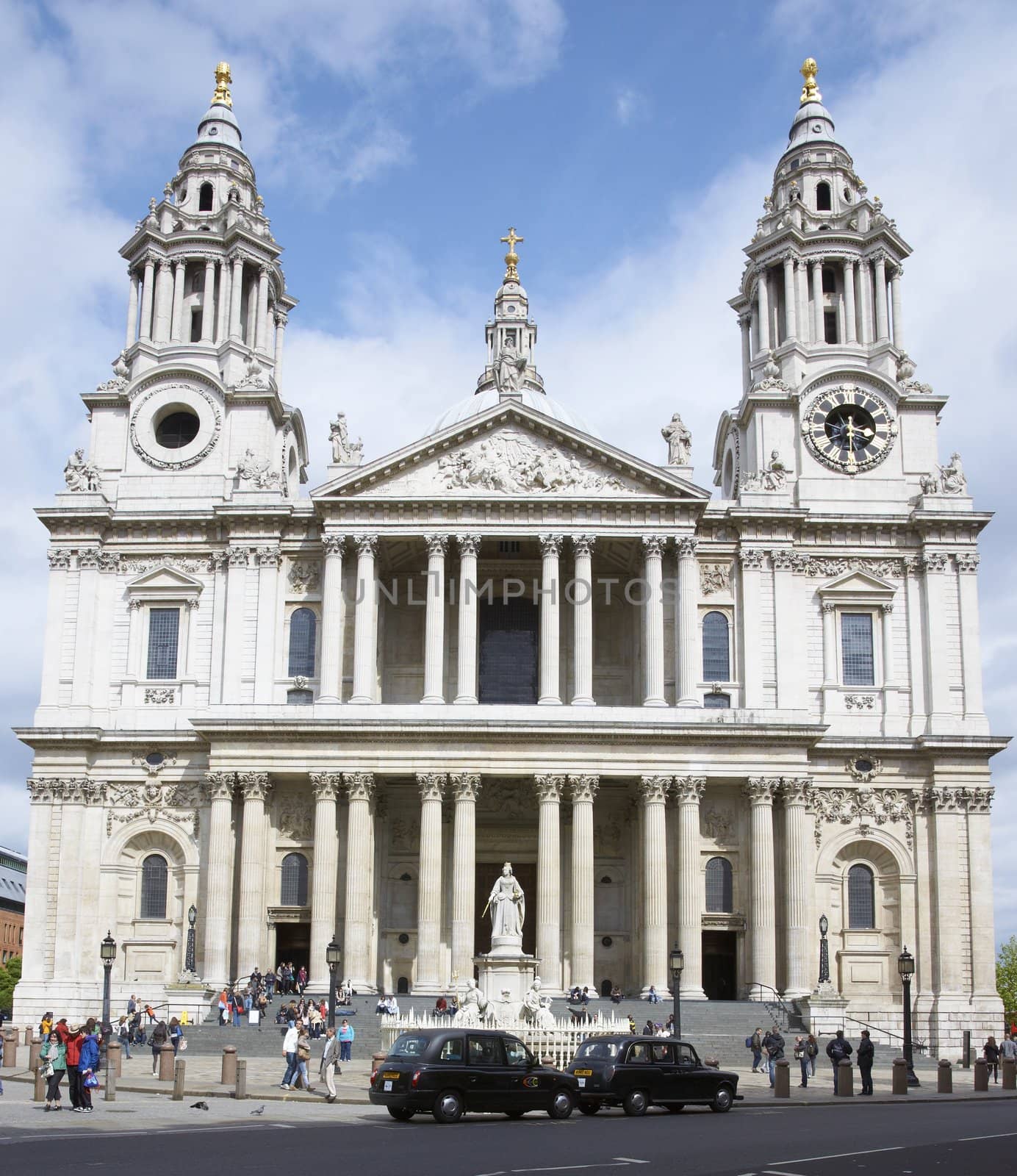 Main entrance to St Paul's Cathedral in London, England