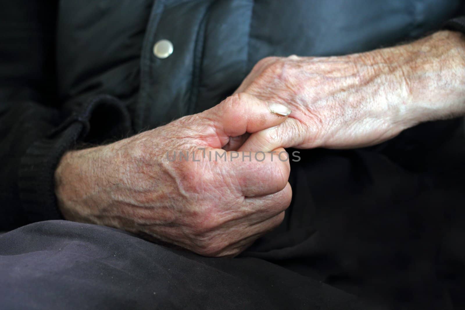 old man hands - hands that worked in farming