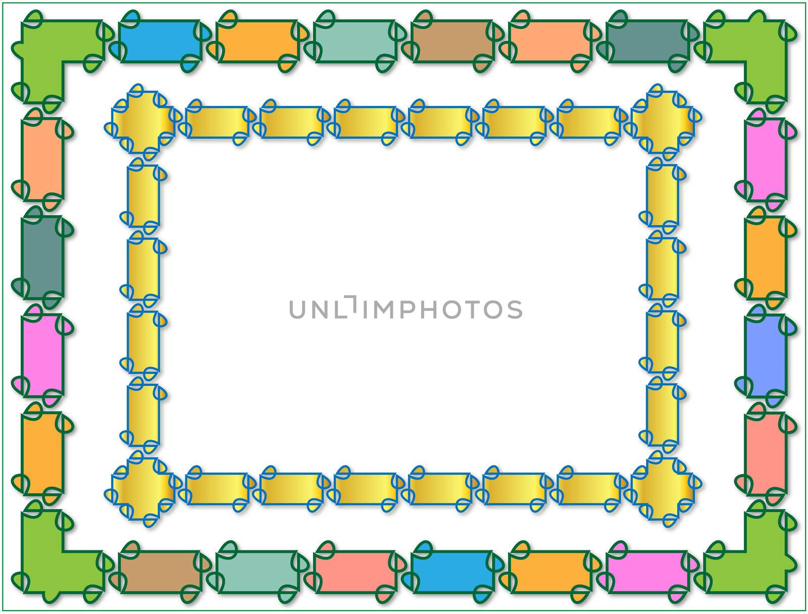 Background Art Nouveau frame Decorated in pastel colors