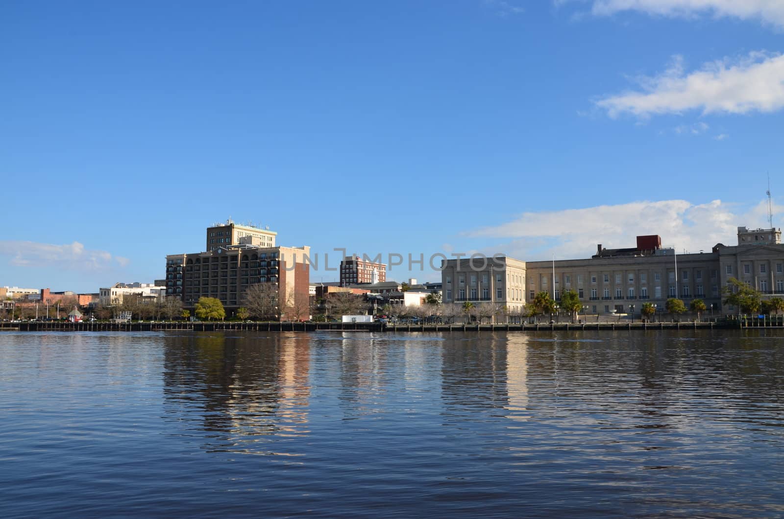 View of Wilmington North Carolina from across the river.