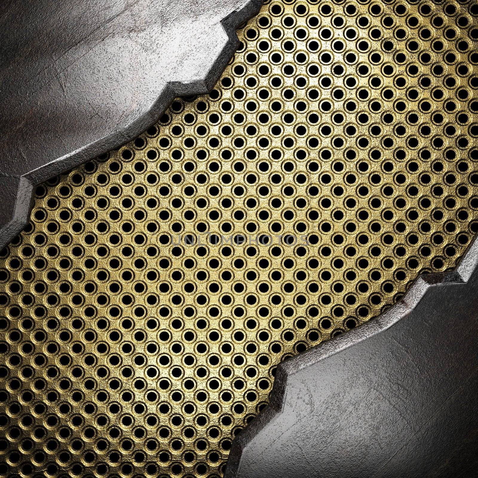 metal on gold made in 3D