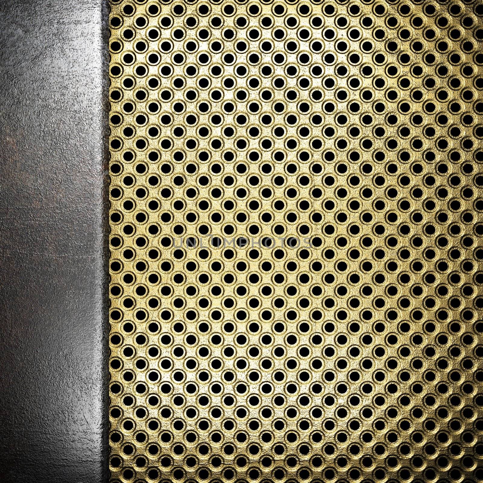 metal on gold made in 3D