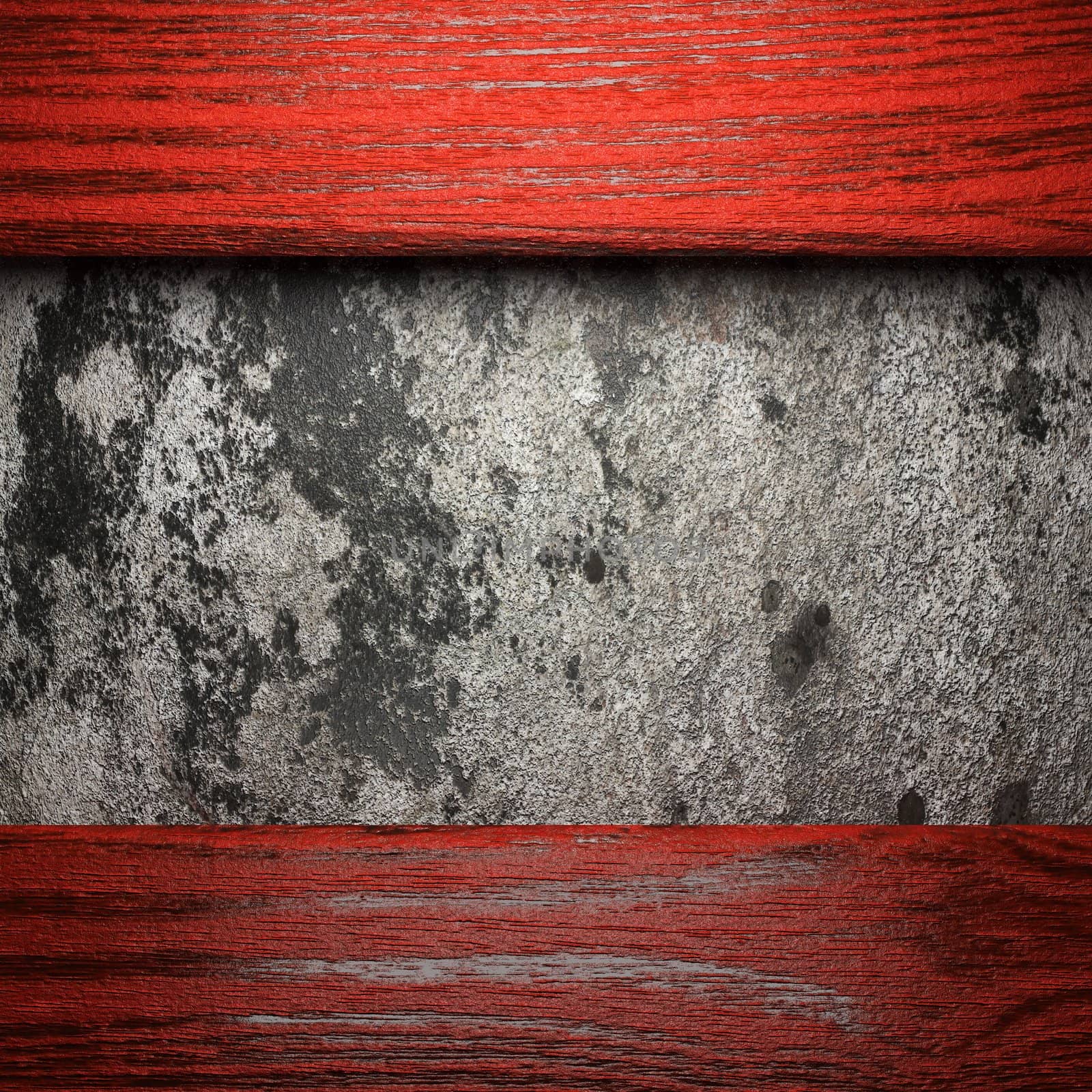 wood on wall made in 3D