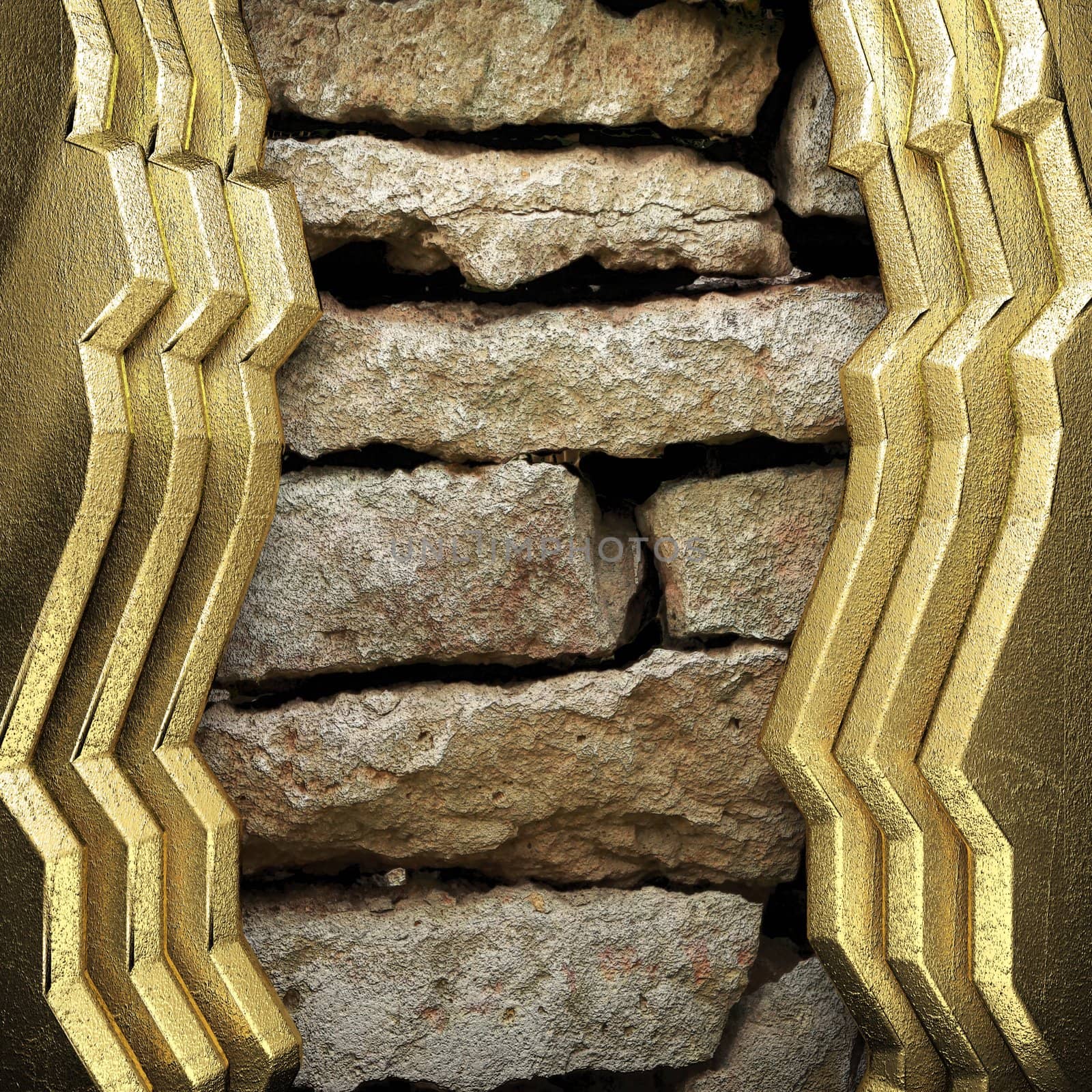 golden background made in 3D
