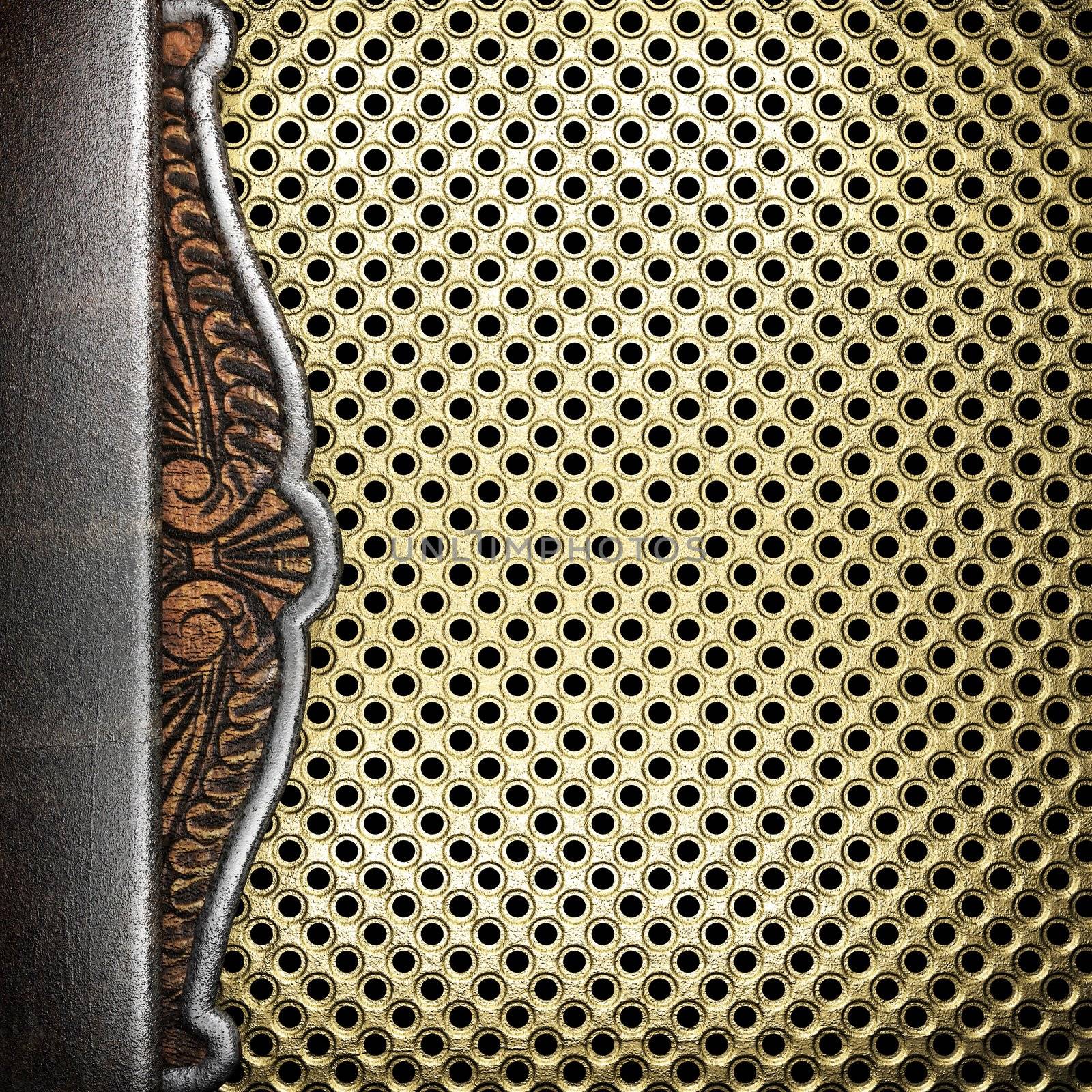 metal on gold made in 3D