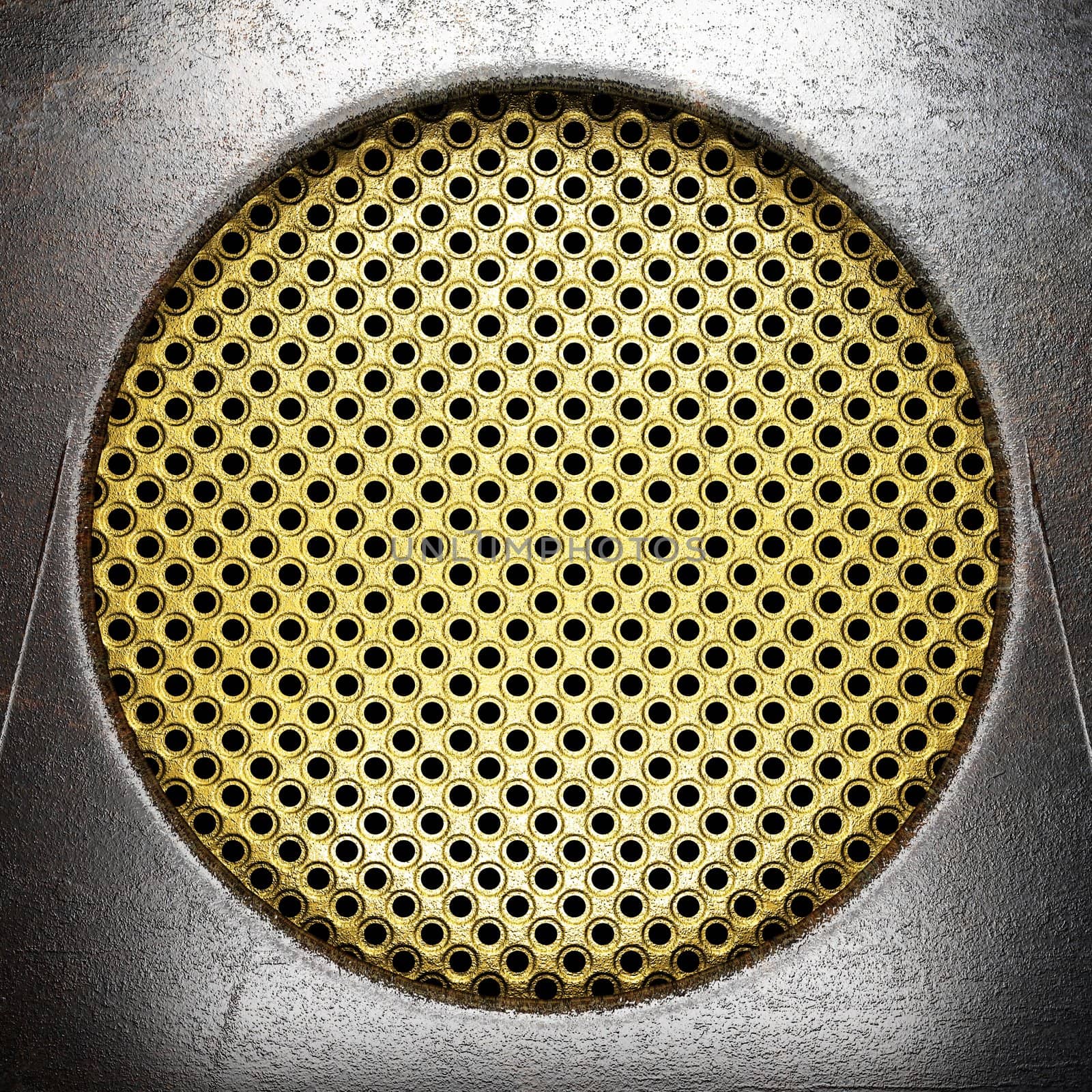 metal on gold made in 3D