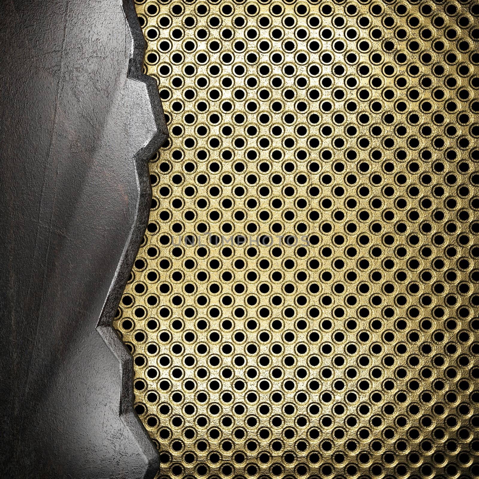 metal on gold made in 3D