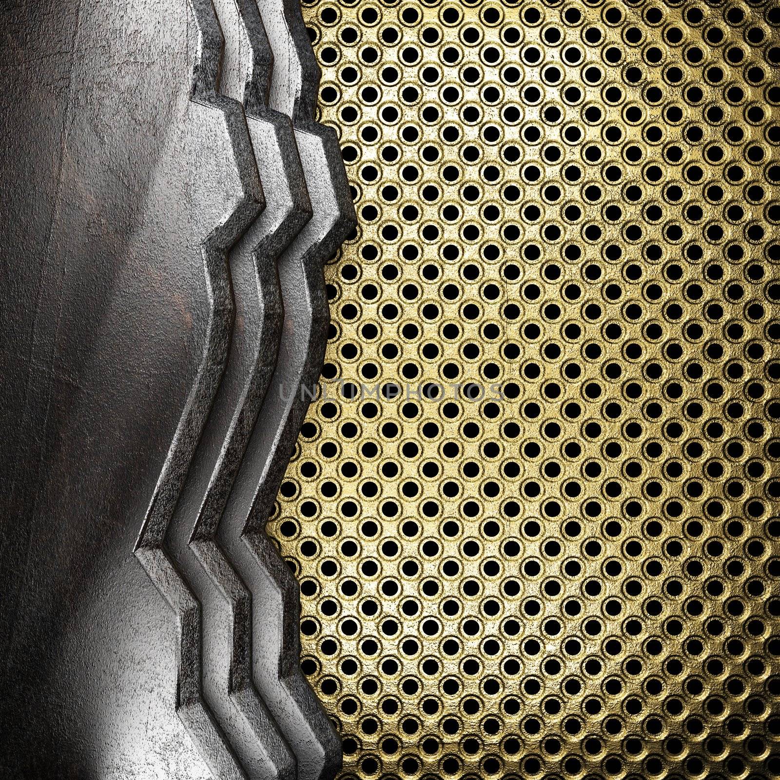 metal on gold made in 3D