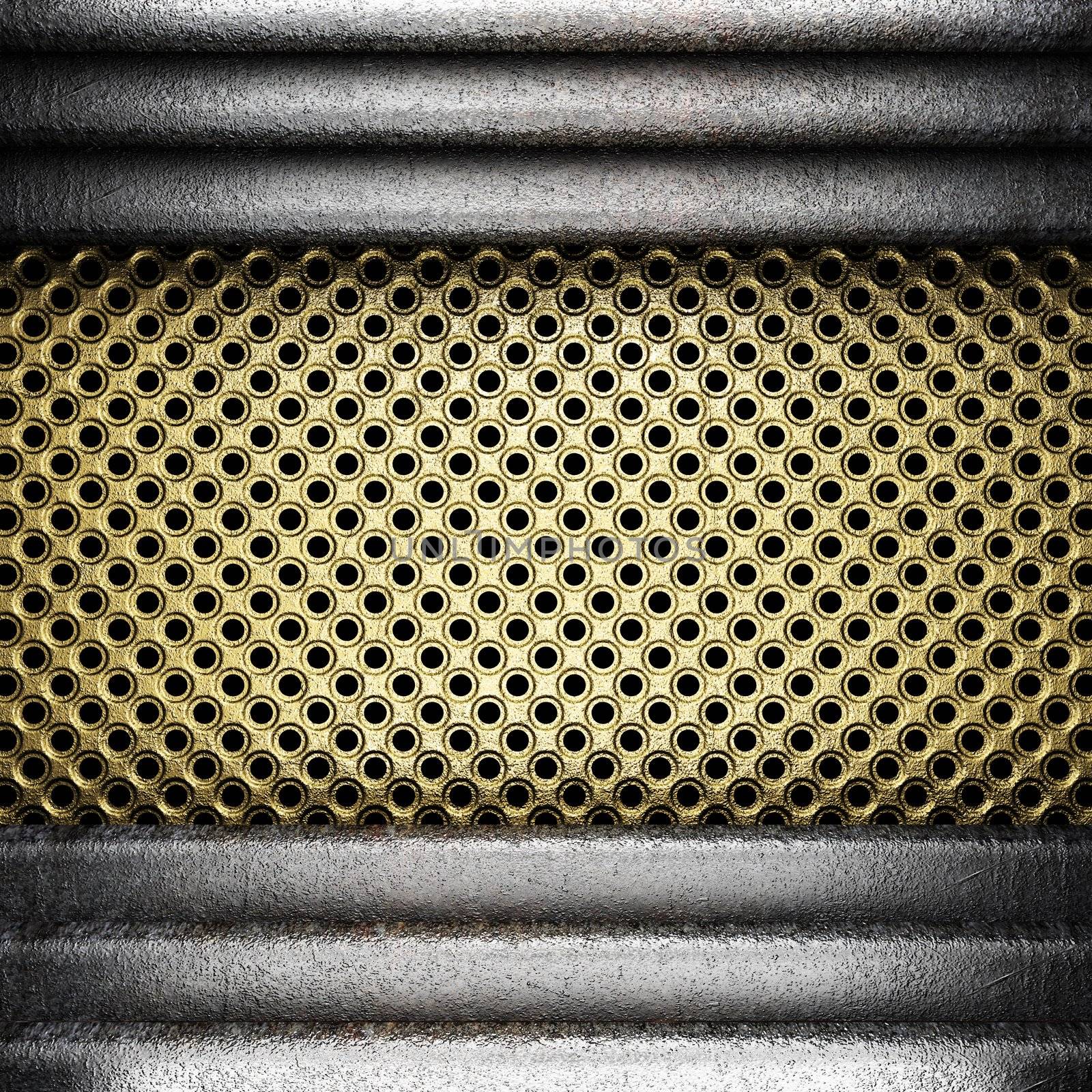 metal on gold made in 3D