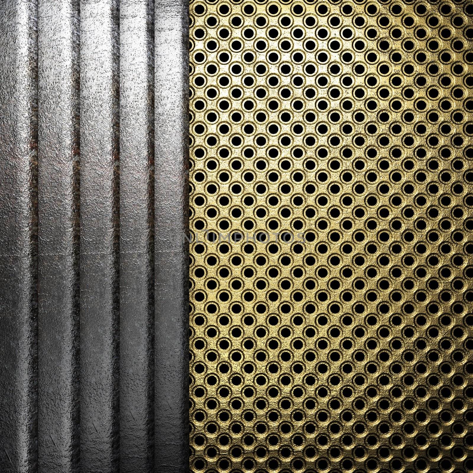 metal on gold made in 3D