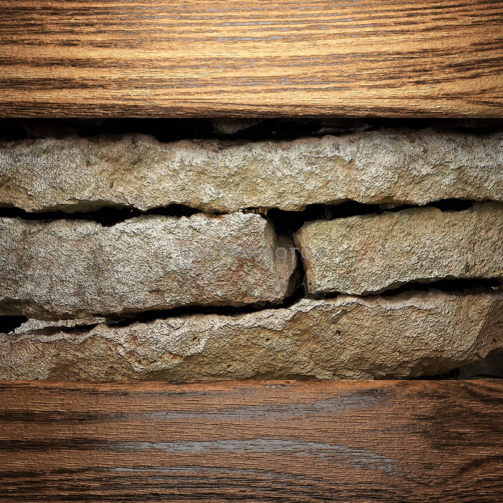 wood on wall made in 3D