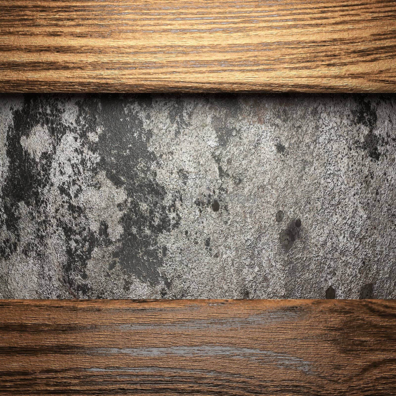wood on wall made in 3D