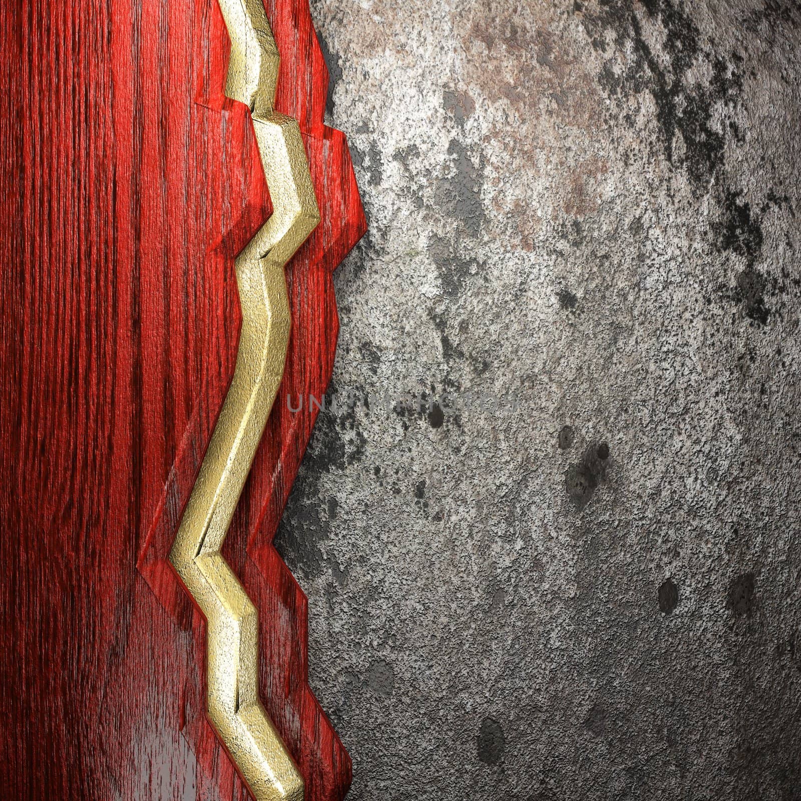 wood on wall made in 3D