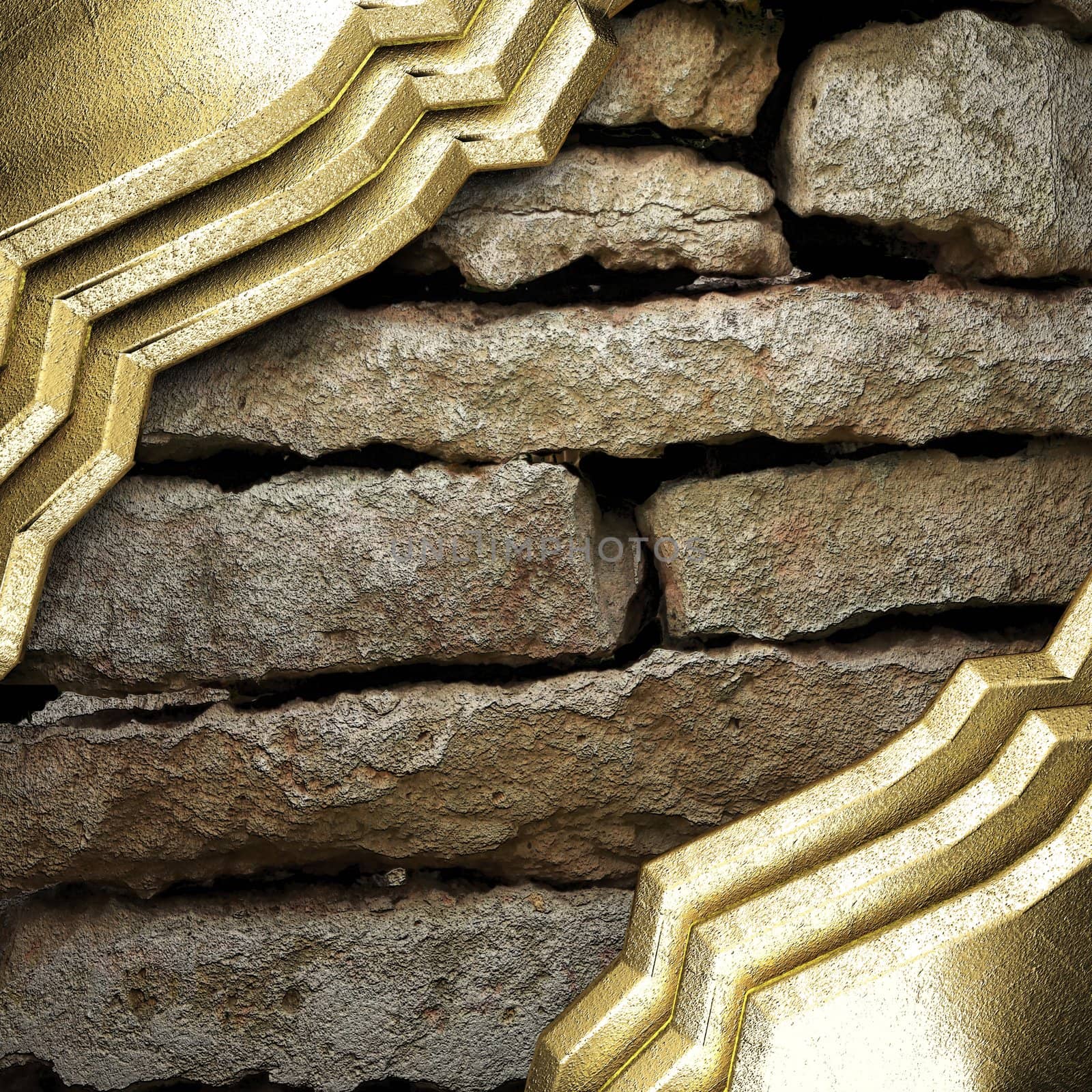 golden background made in 3D