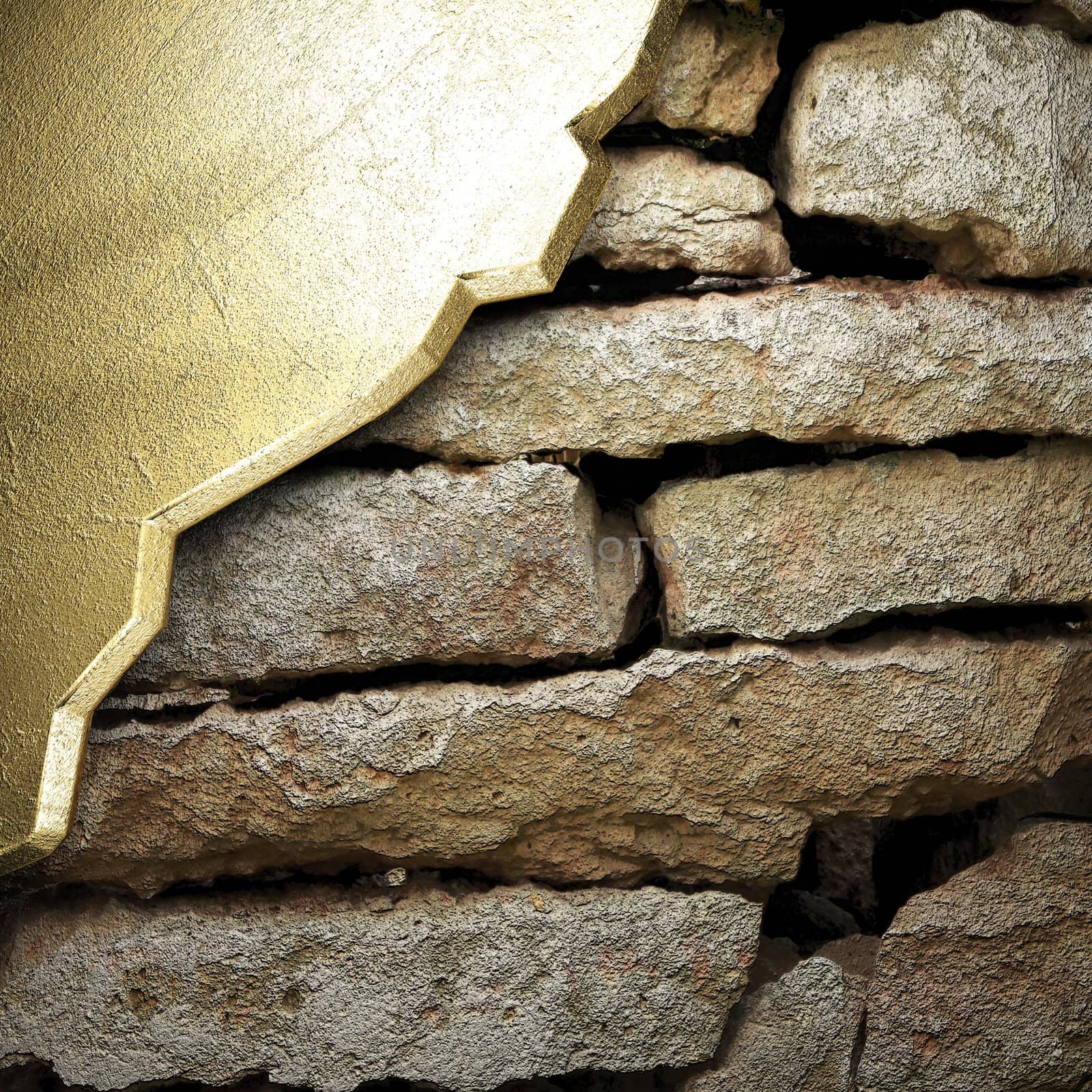 golden background made in 3D
