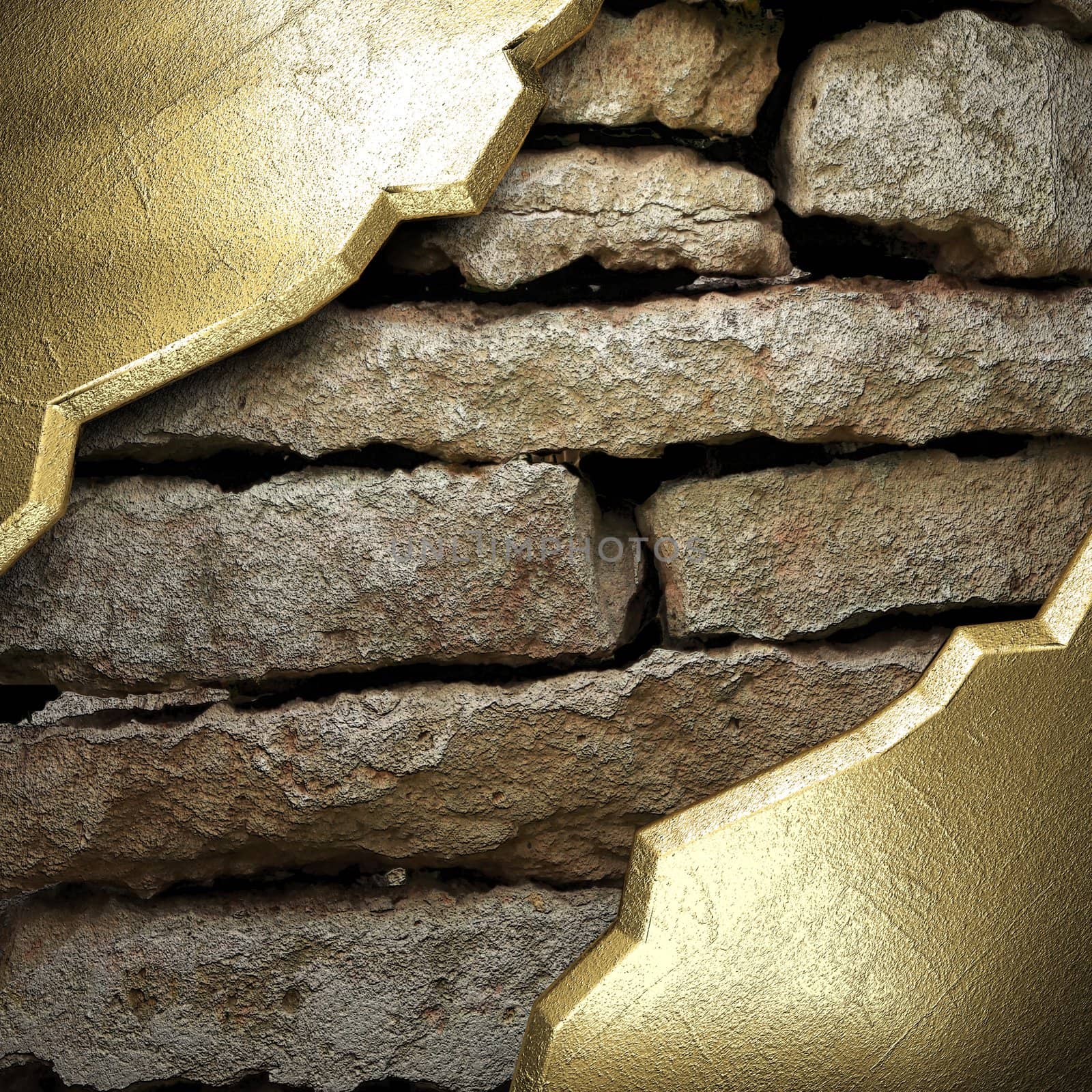 golden background made in 3D