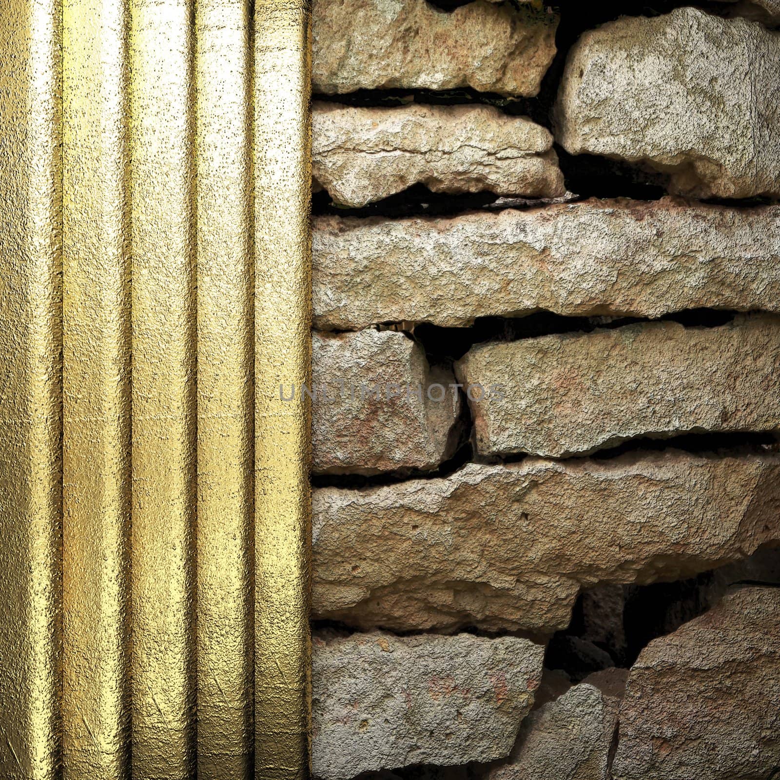 golden background made in 3D