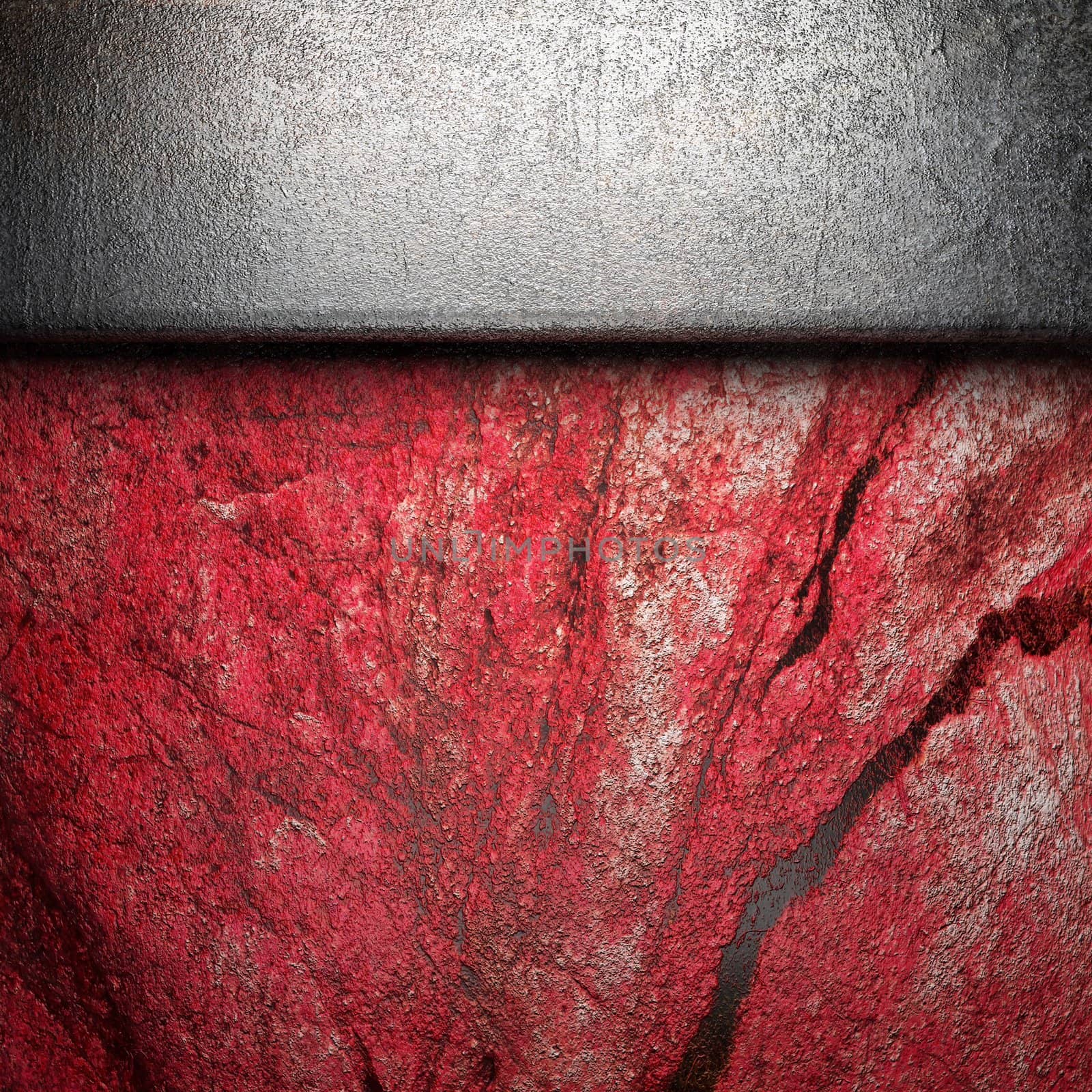 metal on wall made in 3d