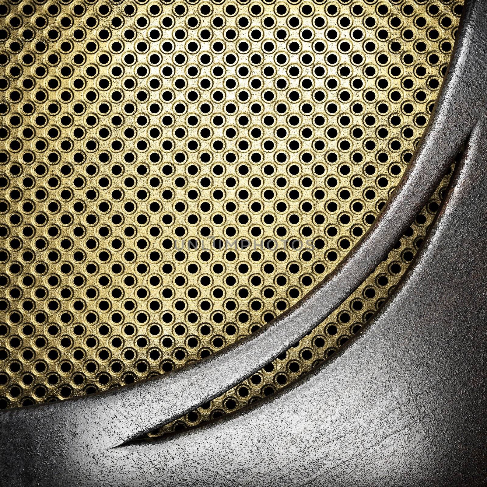 metal on gold made in 3D