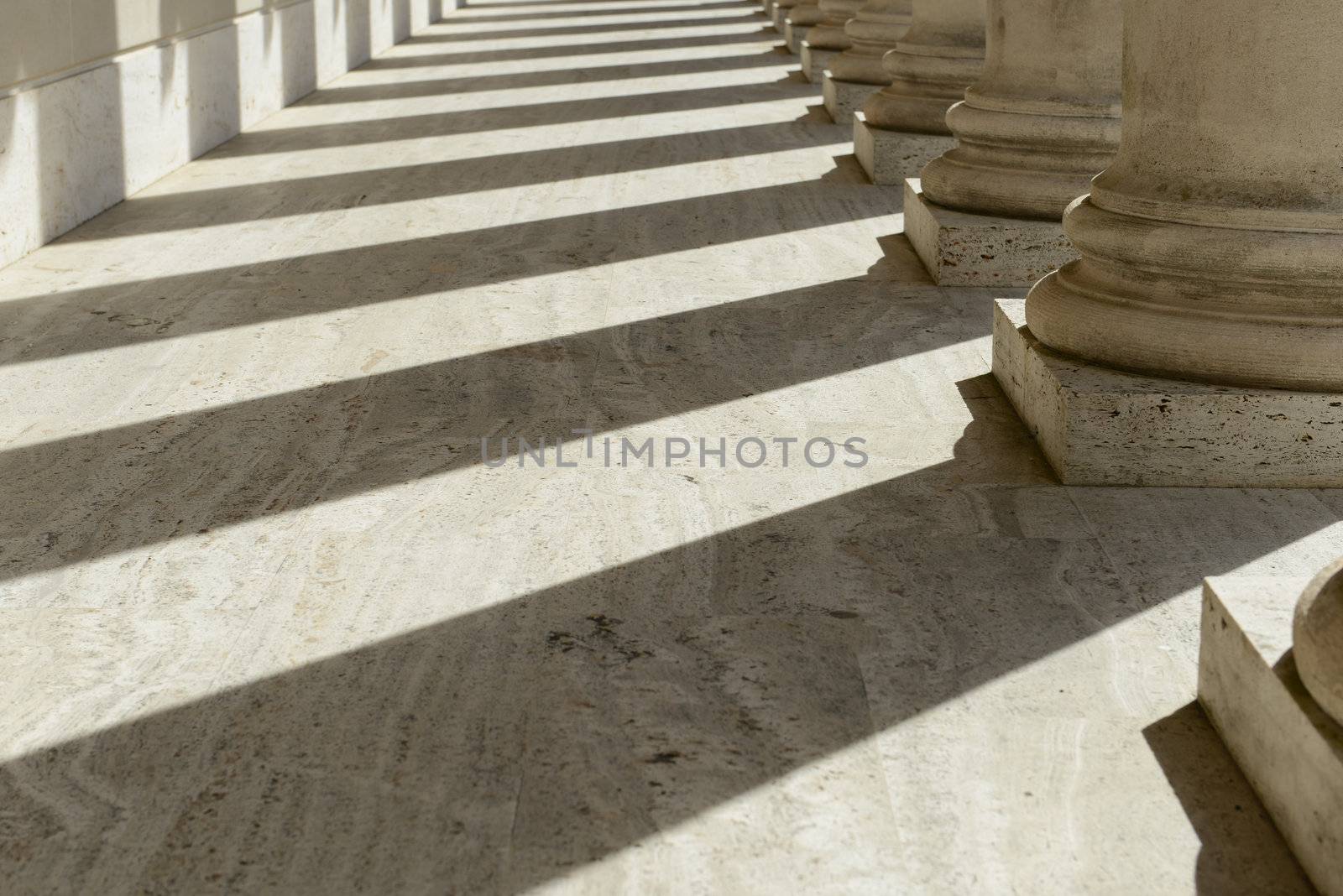 Stone Pillars in a Row