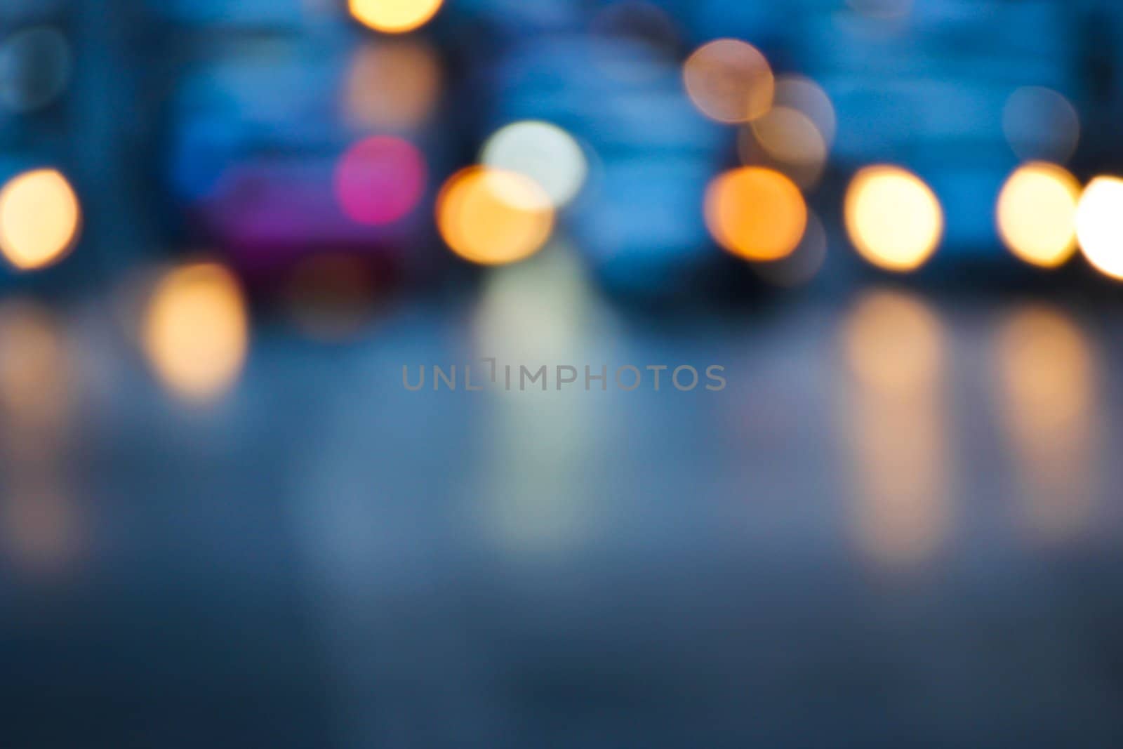 Night traffic  Out of focus by Myimagine