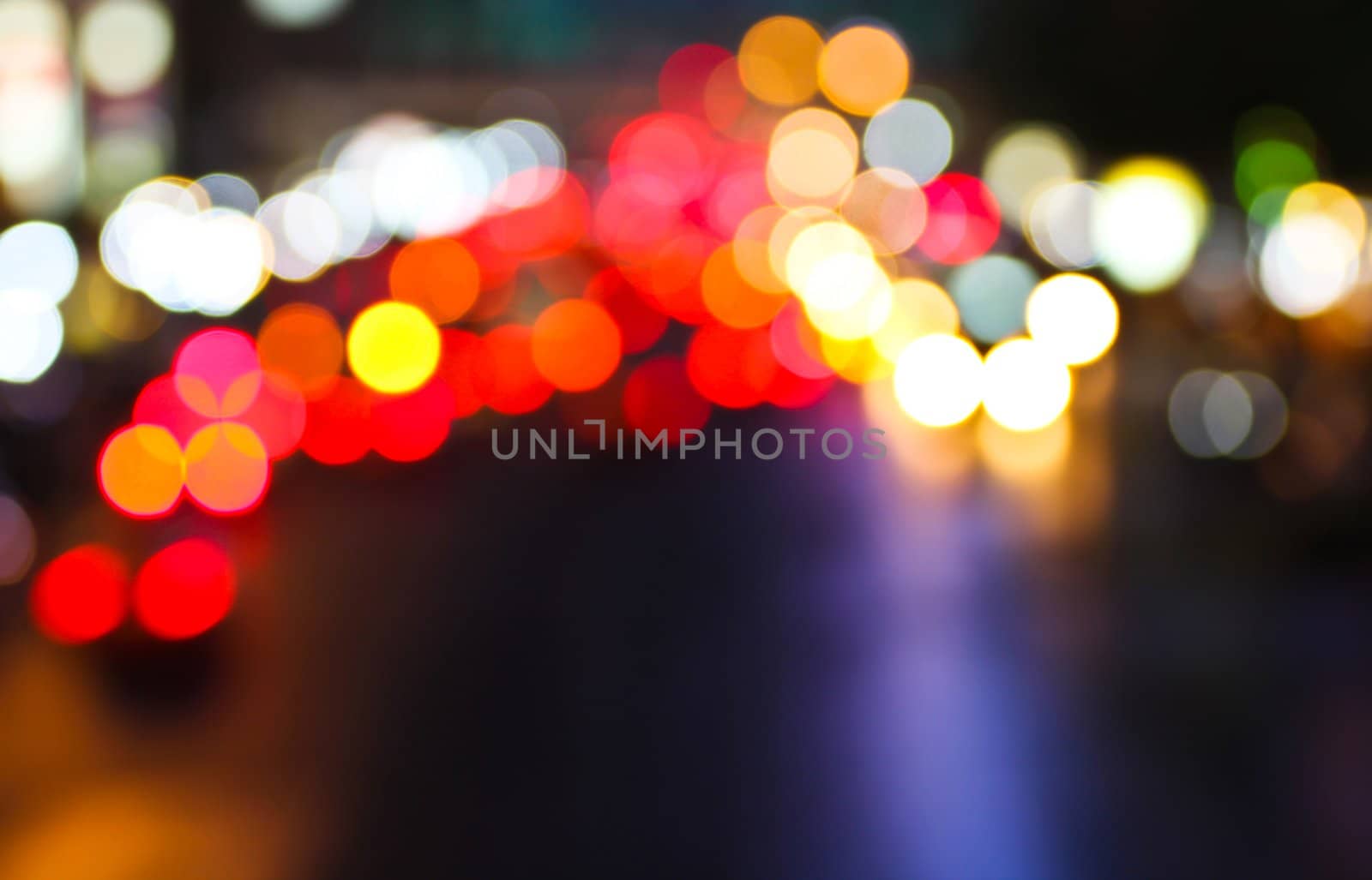 Night traffic. Out of focus. by Myimagine