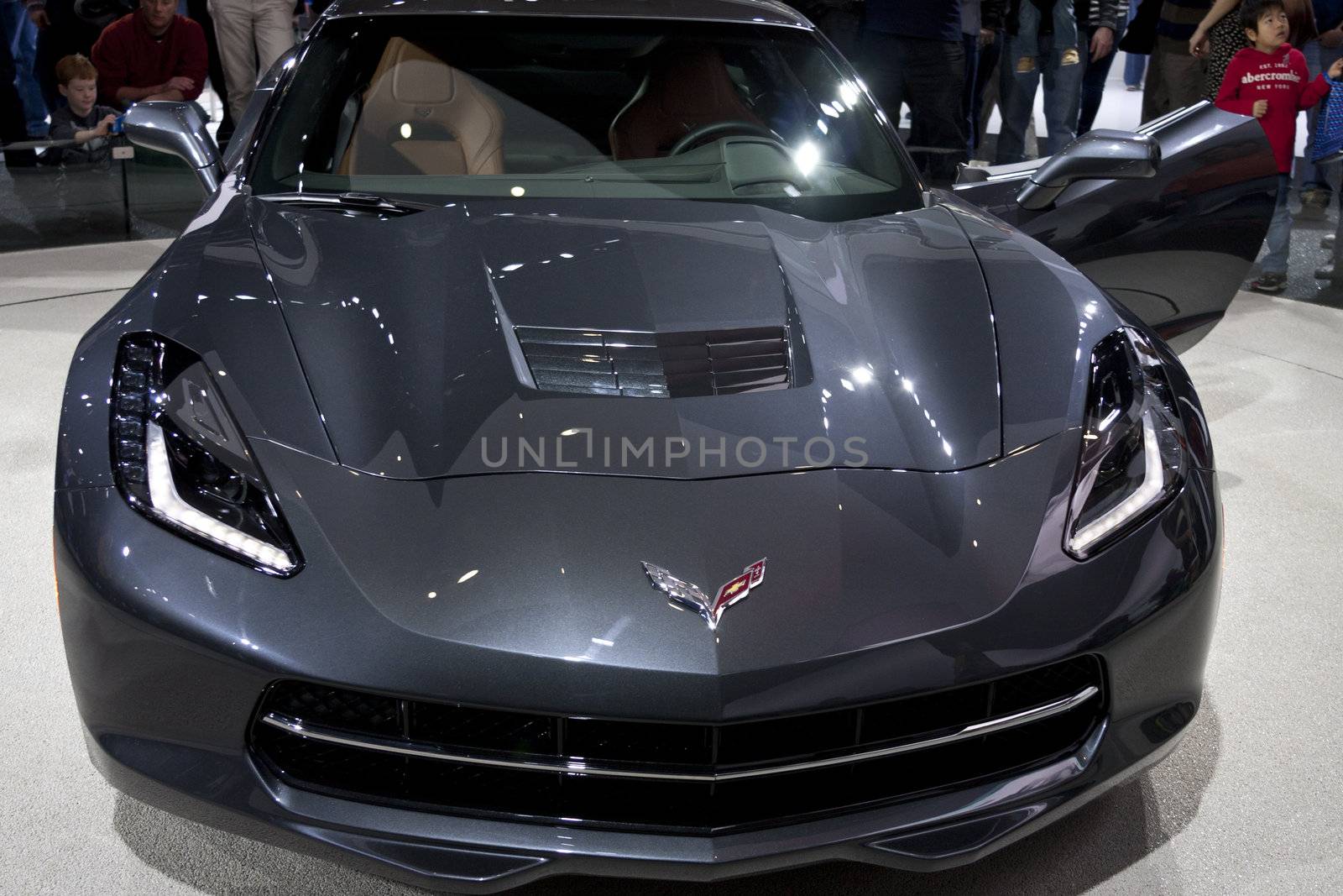 DETROIT - JANUARY 27 :The new 2014 Chevrolet Corvette stringray C7 at The North American International Auto Show January 27, 2013 in Detroit, Michigan. 