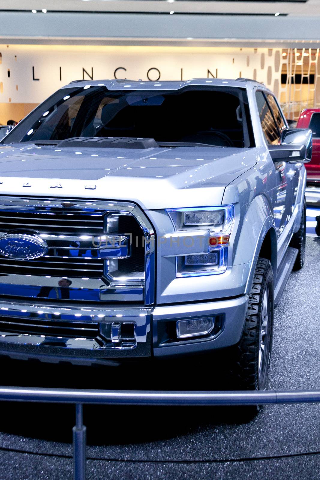 DETROIT - JANUARY 27 :The new Ford Atlas concept pickup truck at The North American International Auto Show January 27, 2013 in Detroit, Michigan. 