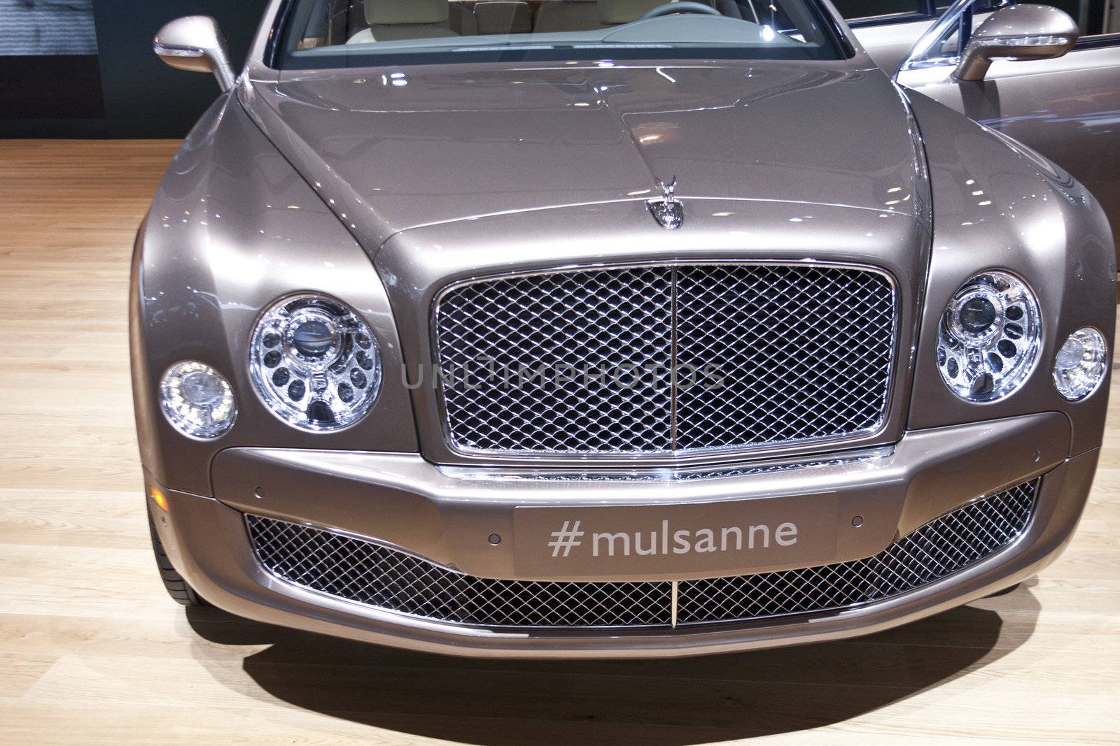 DETROIT - JANUARY 27 :The new 2014 Bentley Mulsanne at The North American International Auto Show January 27, 2013 in Detroit, Michigan. 