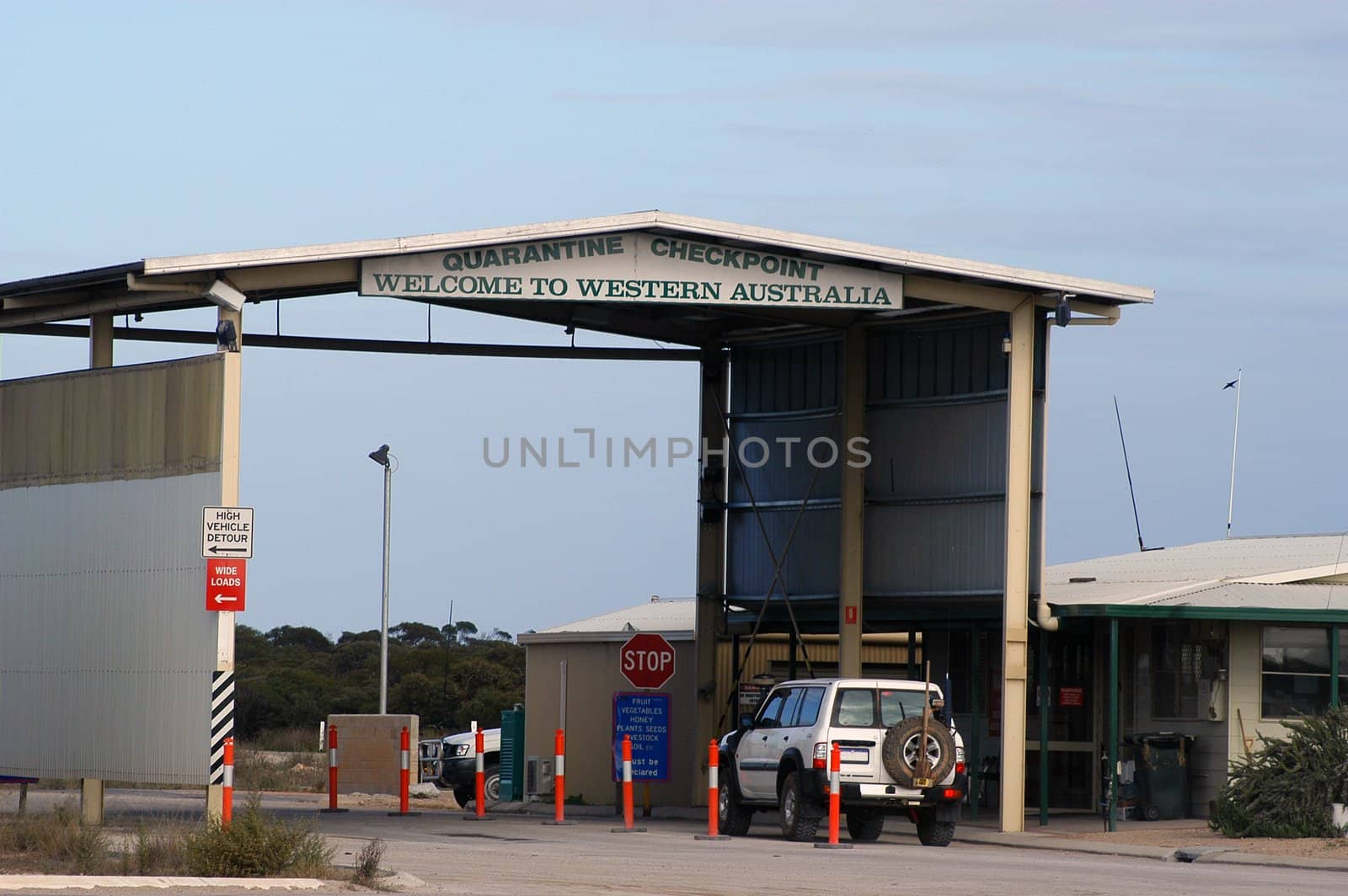 checkpoint to enter the Australia Western
