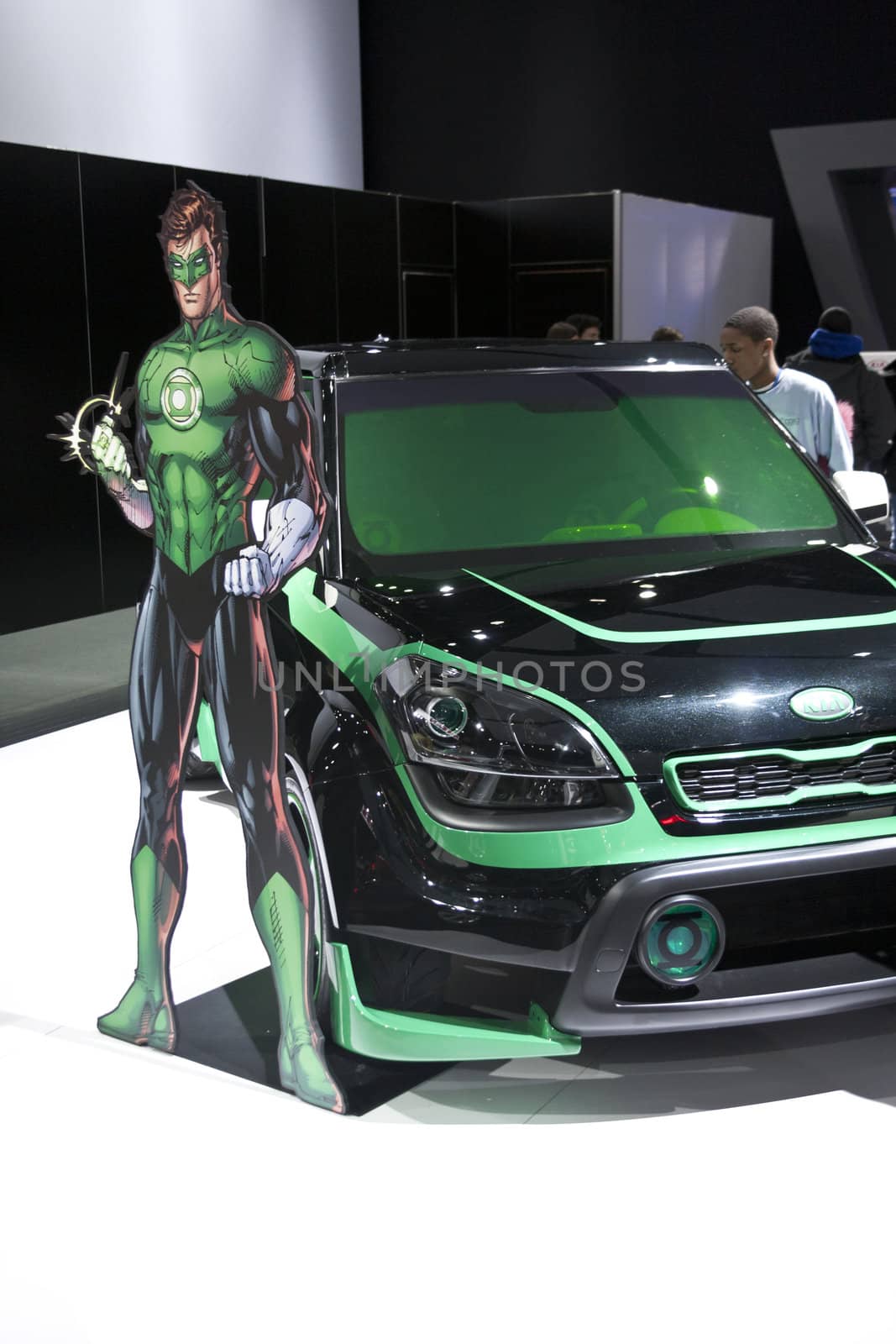 DETROIT - JANUARY 27 :The KIA green hornet concept at The North American International Auto Show January 27, 2013 in Detroit, Michigan. 