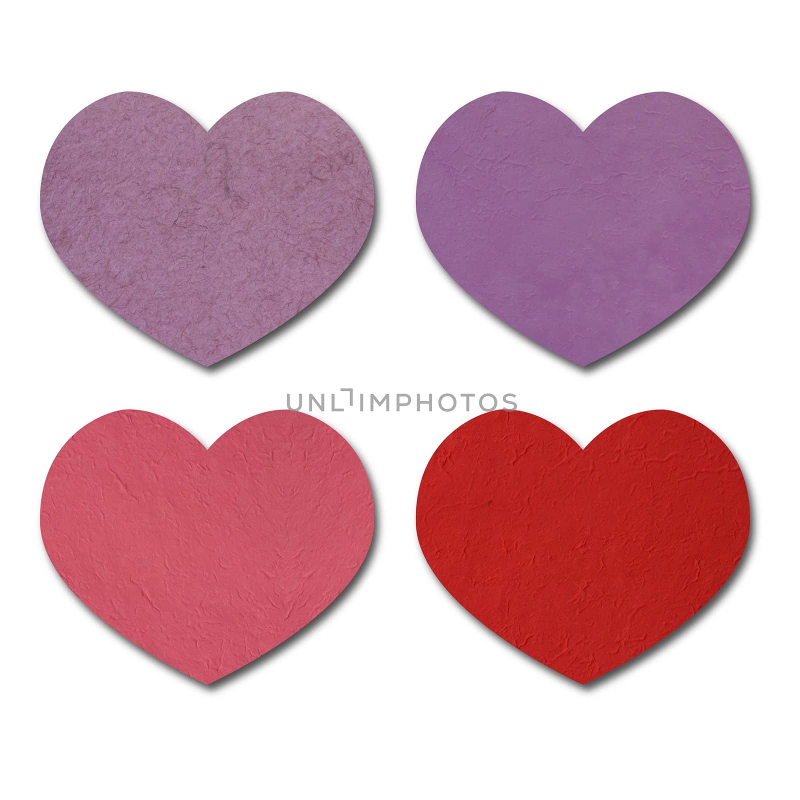 Love heart mulberry paper collection.