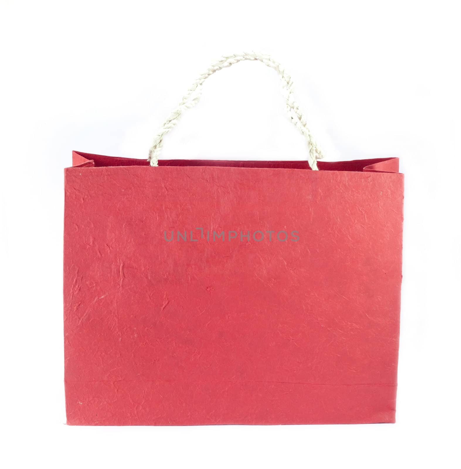 Red Mulberry paper bag by teerawat_camt