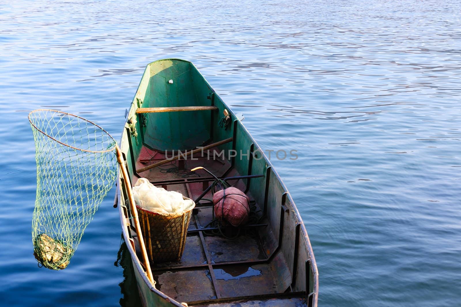 Fishing boat on the lake