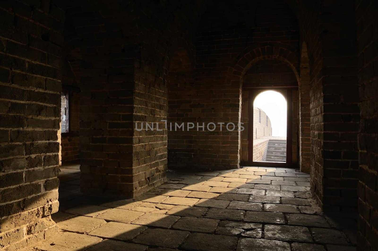 Beam in tower of China great wall by raywoo