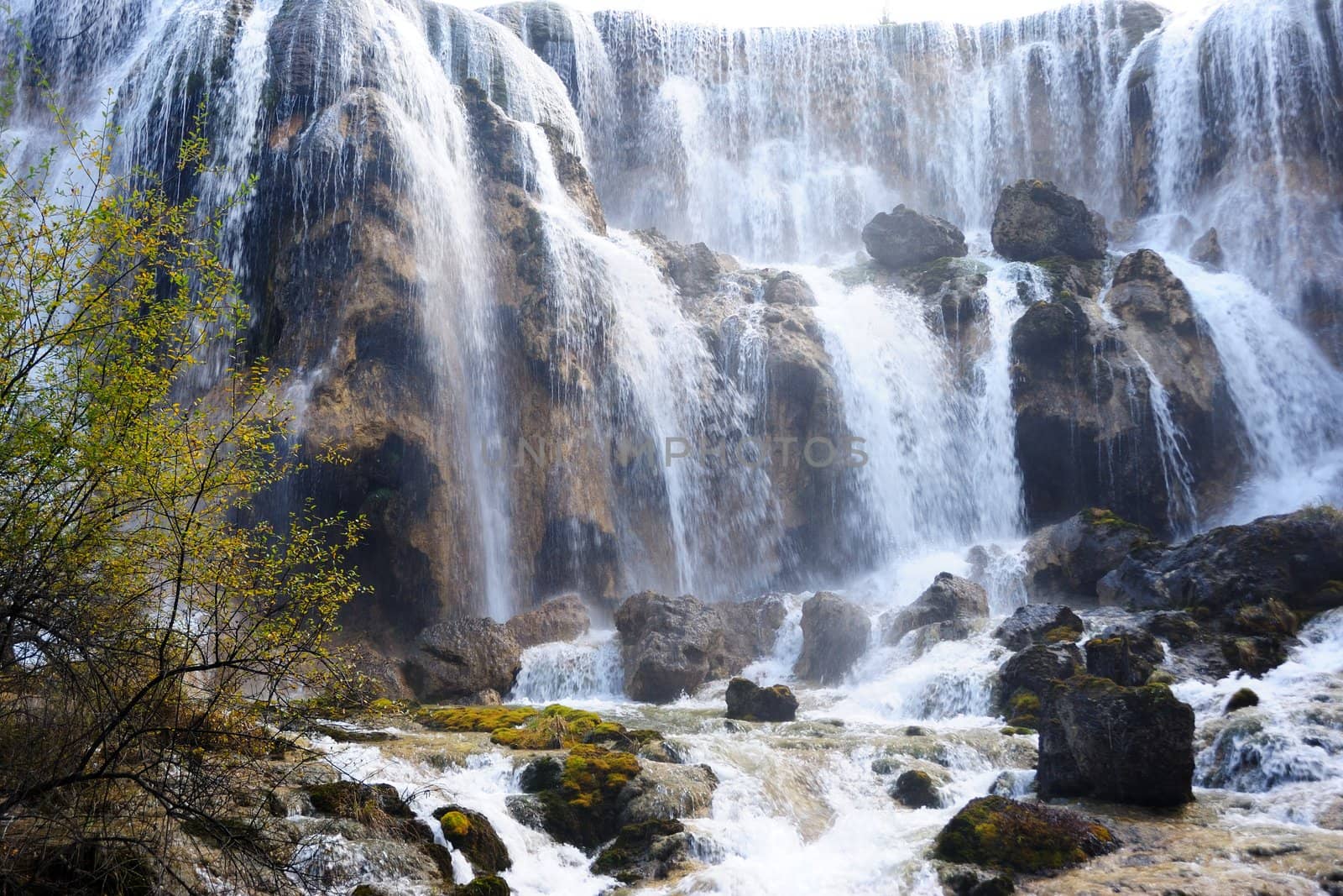 Waterfall in Jiuzhaigou, Sichuan province, China