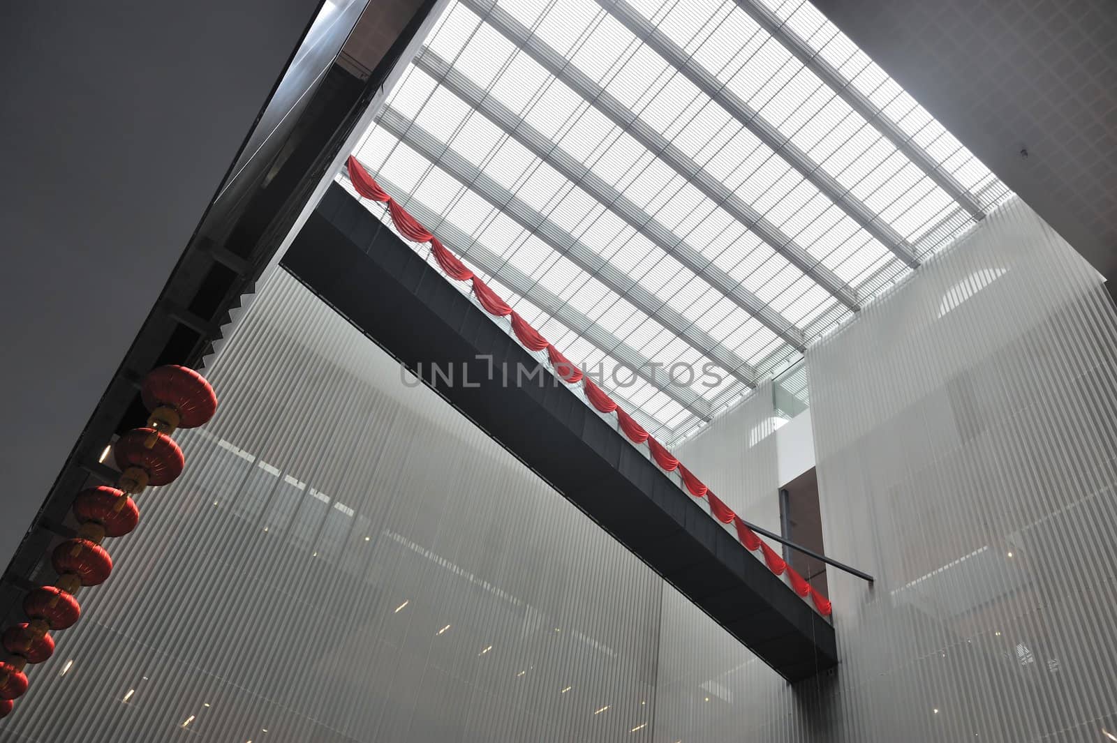 Modern architecture interior with Chinese characteristics