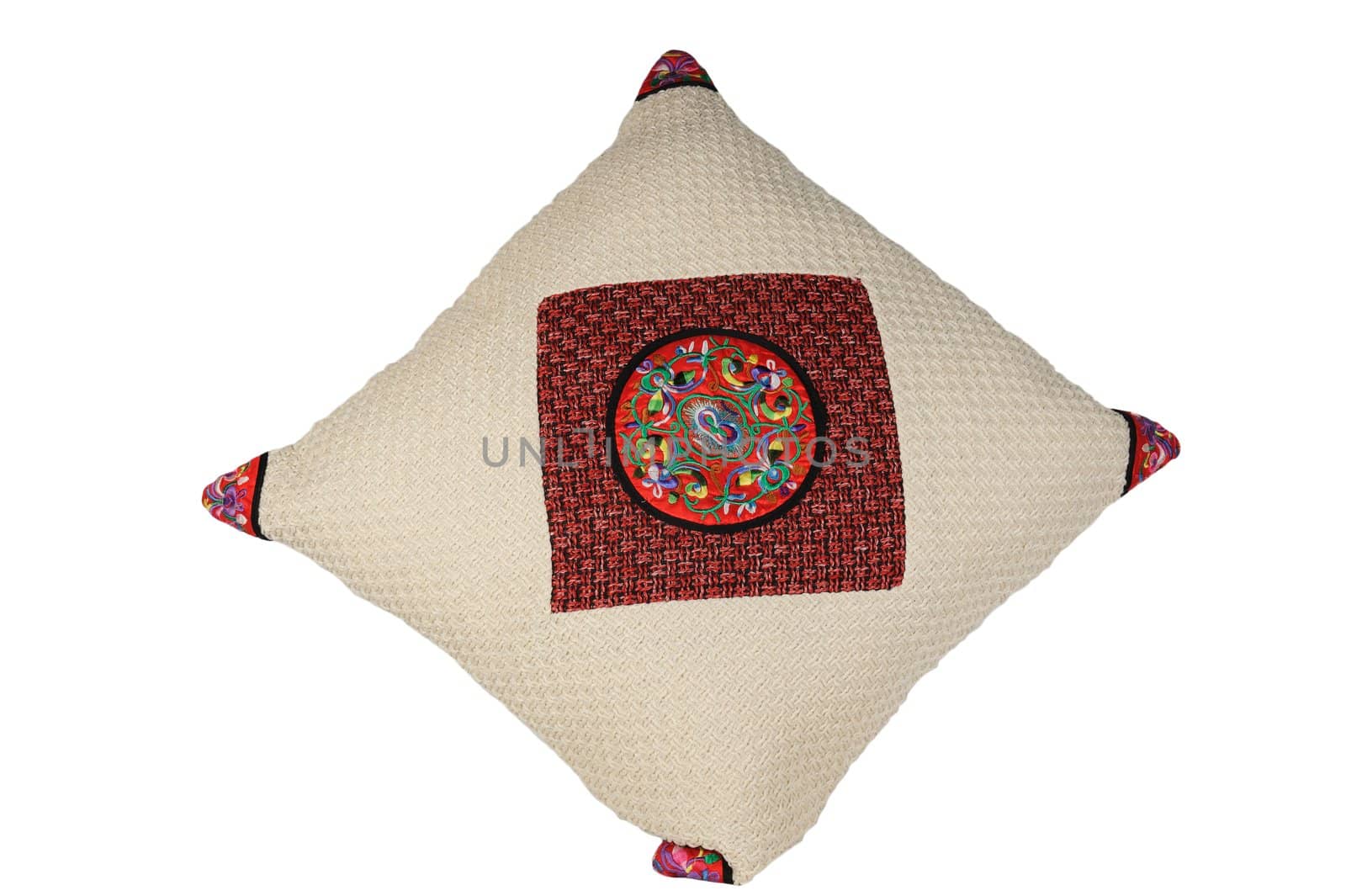Chinese traditional pillow isolated on white background