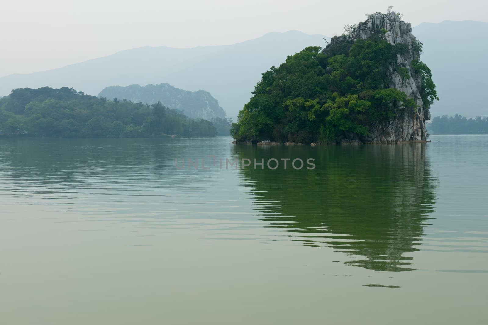 The Star Lake landscape in Zhaoqing, Guangdong province, China