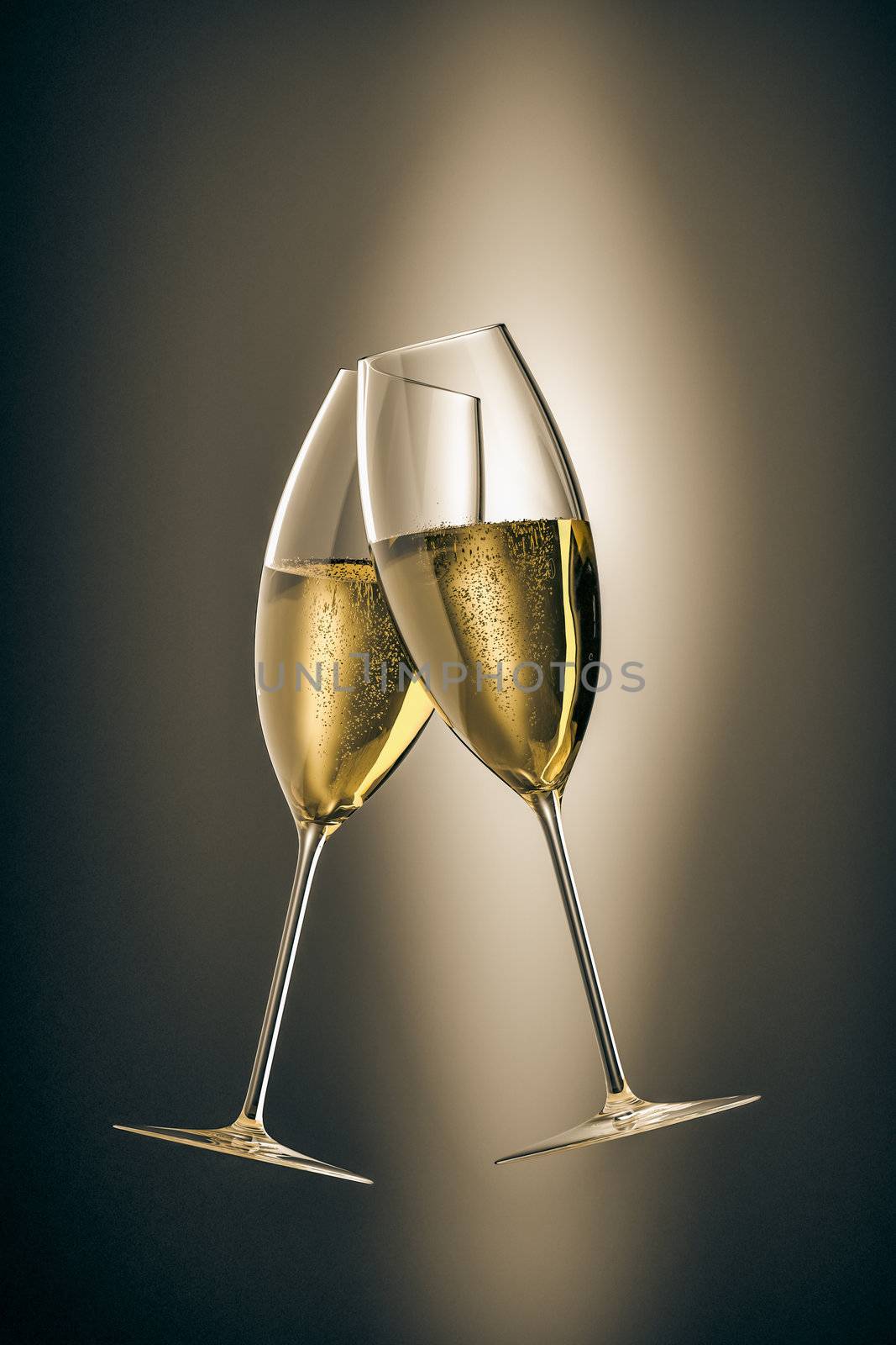 An image of two glasses of sparkling wine
