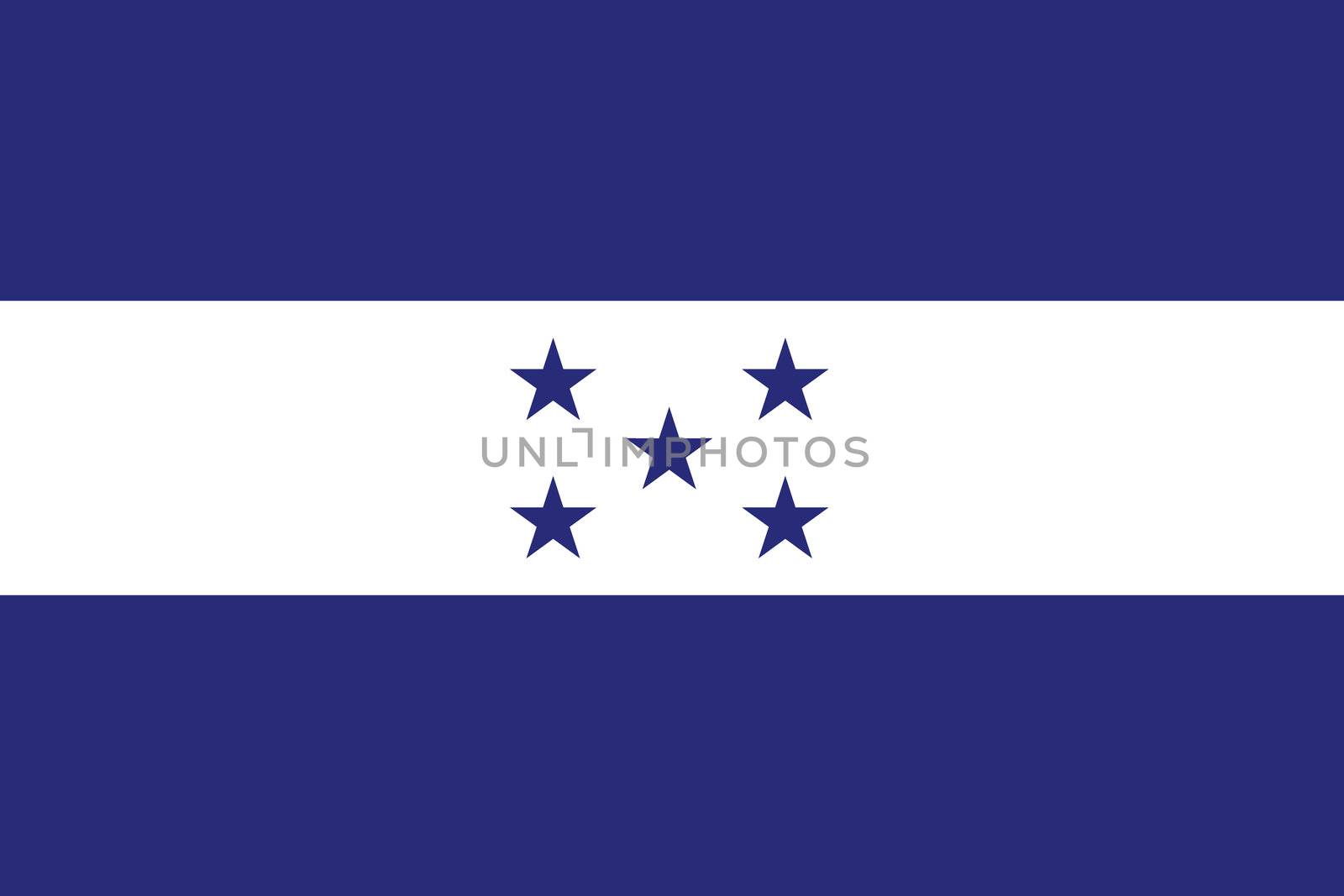 An Illustrated Drawing of the flag of Honduras